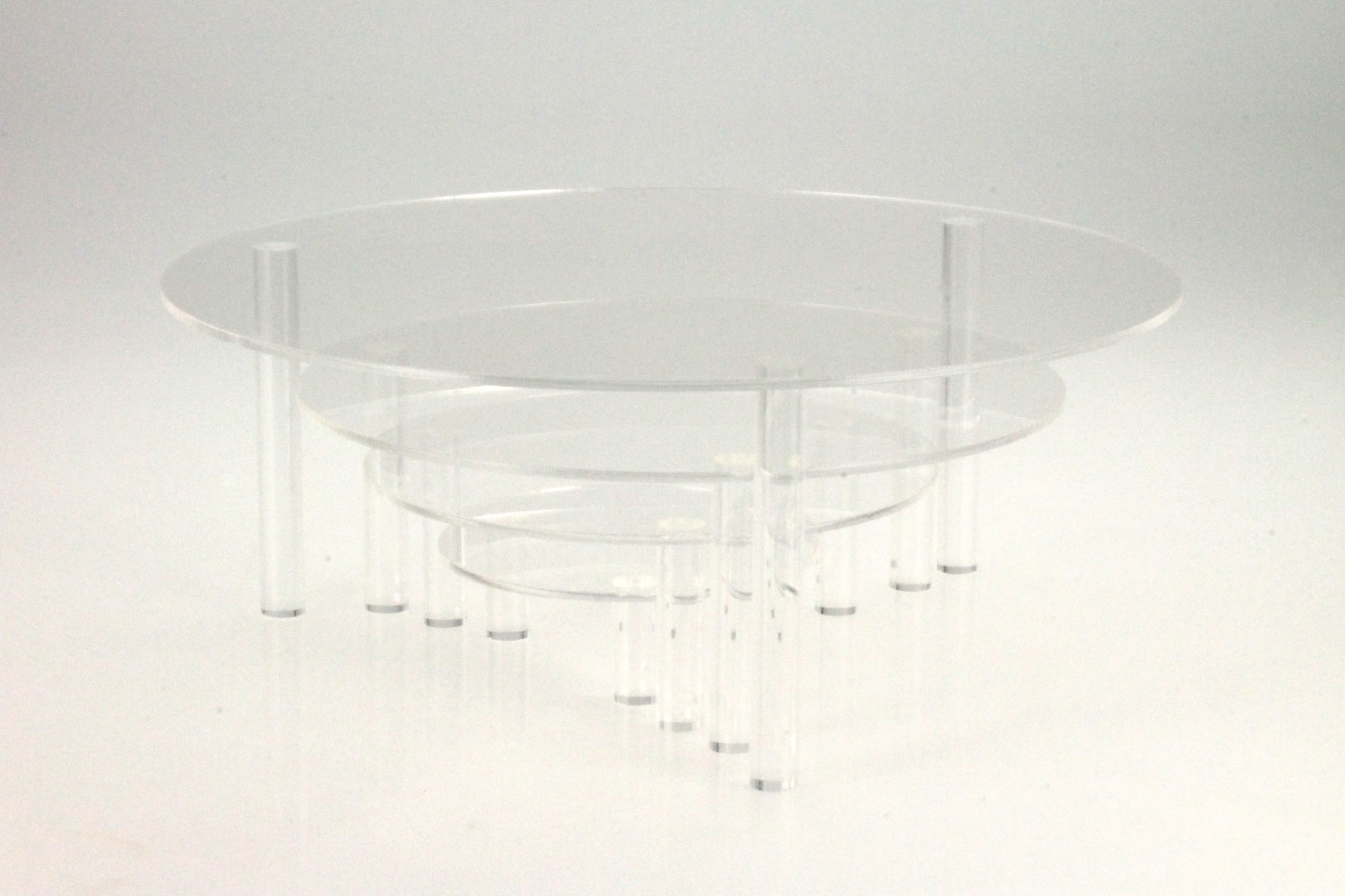 4er-Set Pr&auml;sentations-Teller aus Acryl-Glas 