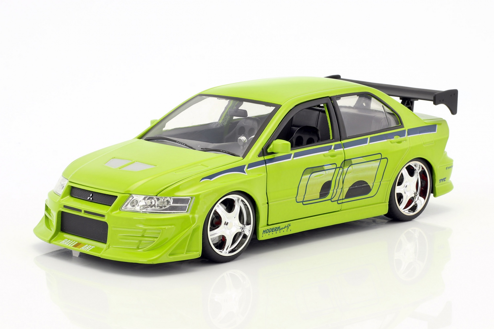 Brian's Mitsubishi Lancer Evolution VII 2 Fast 2 Furious 2003  Jada Toys