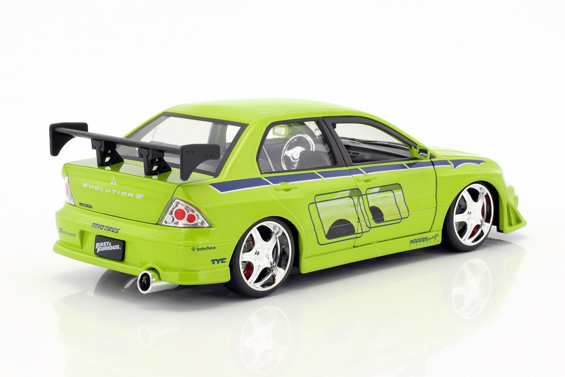 Brian's Mitsubishi Lancer Evolution VII 2 Fast 2 Furious 2003  Jada Toys