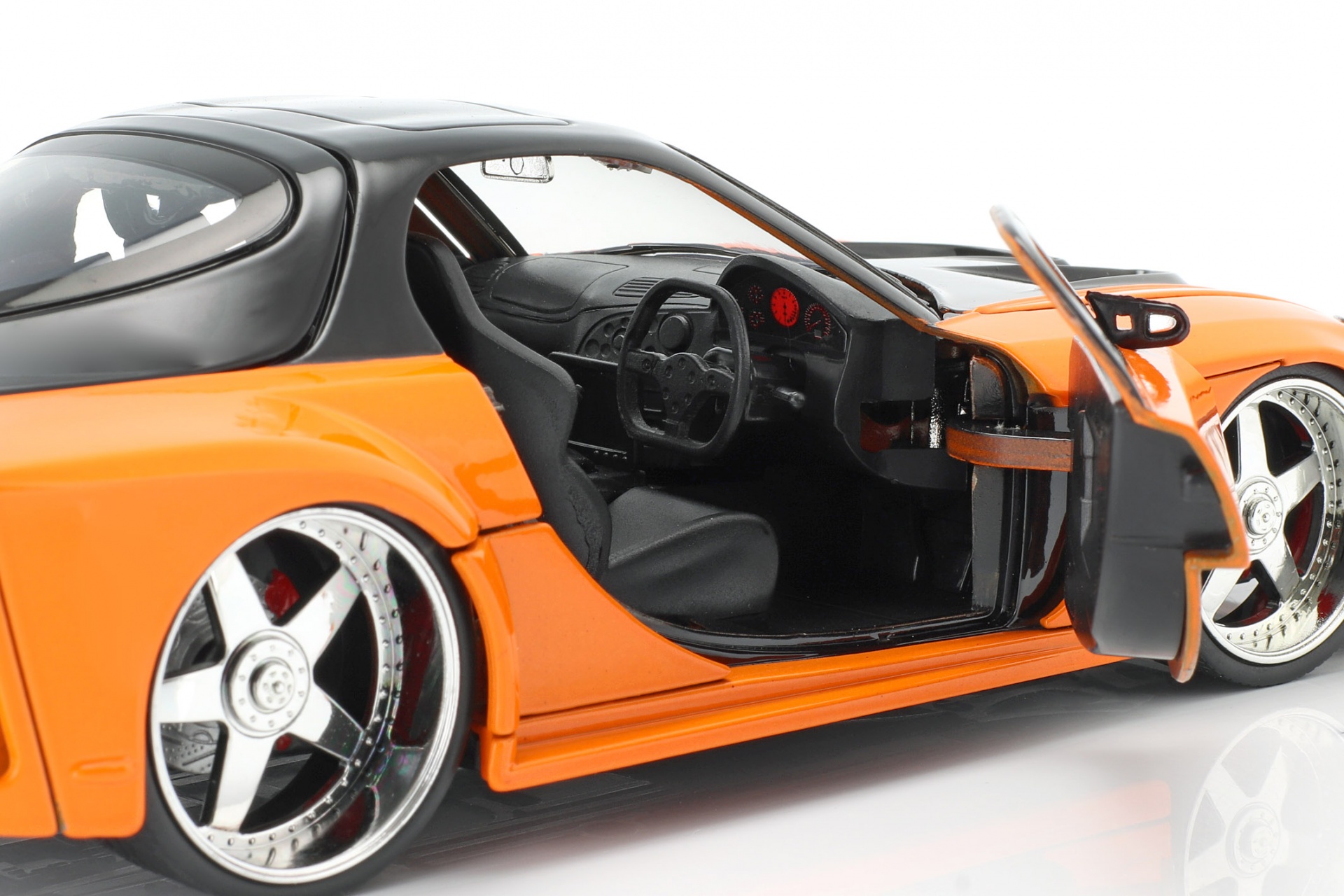 Han's Mazda RX-7 Fast & Furious Tokyo Drift (2006) orange / schwarz  Jada Toys