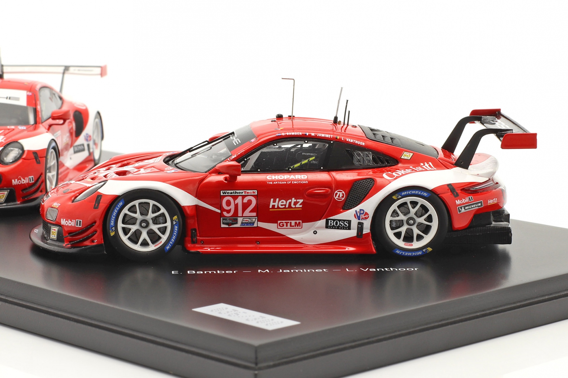 2-Car Set Porsche 911 RSR Coca-Cola #911 #912 Petit LeMans IMSA 2019  