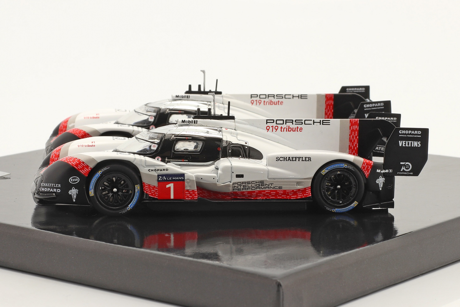 2-Car Set Porsche 919 Hybrid Evo #1 Rekordrunde N&uuml;rburgring / Spa 2018  