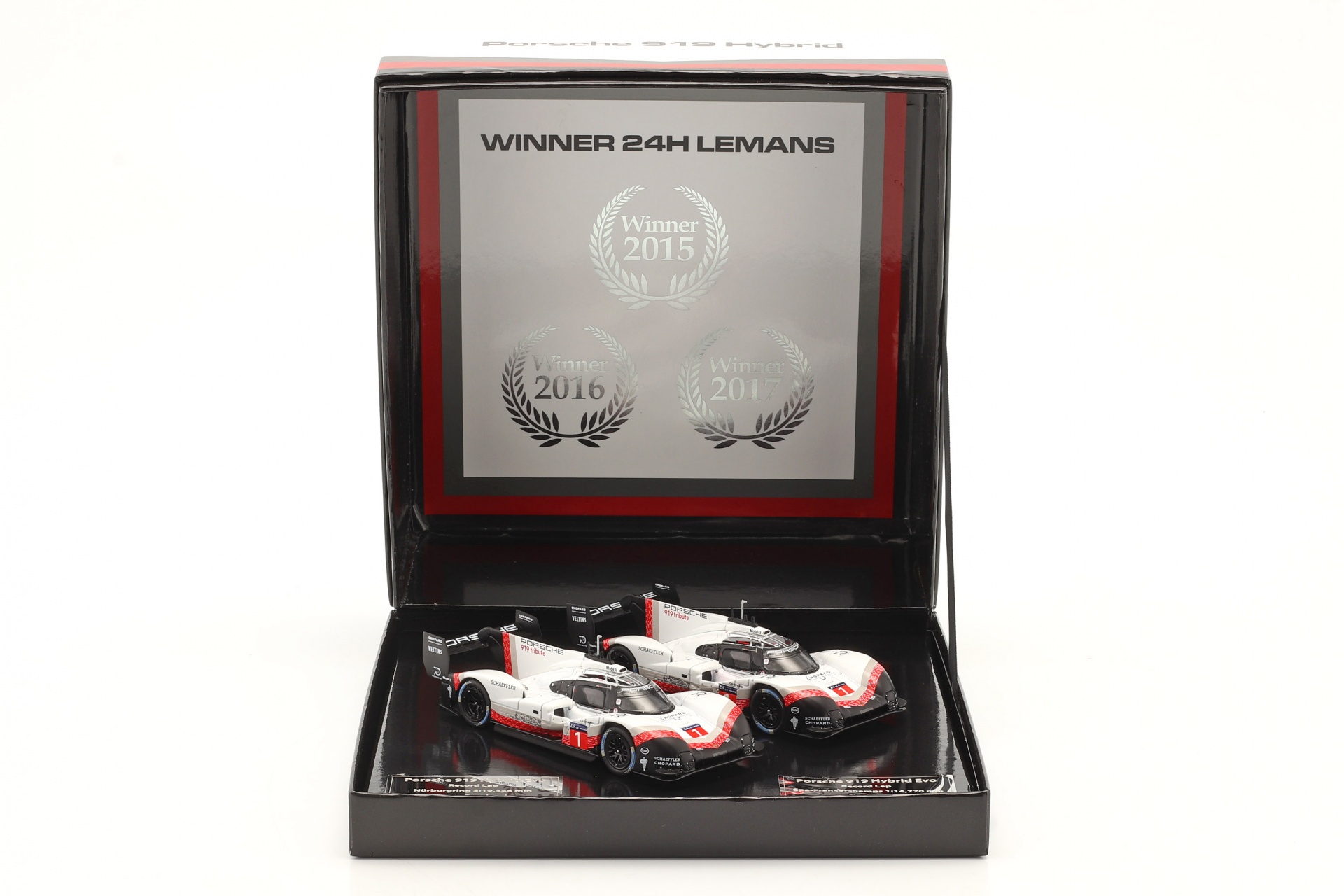 2-Car Set Porsche 919 Hybrid Evo #1 Rekordrunde N&uuml;rburgring / Spa 2018  