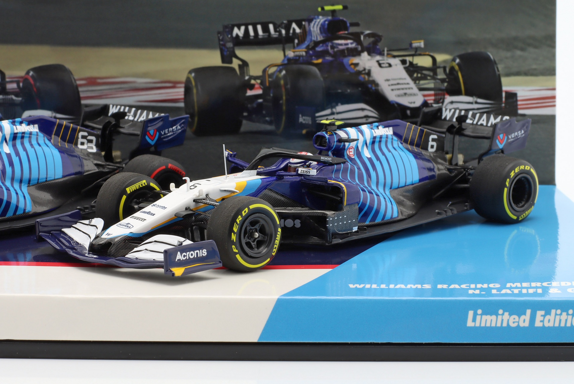 Russell #63 & Latifi #6 2-Car Set Williams FW43B Formel 1 2021  