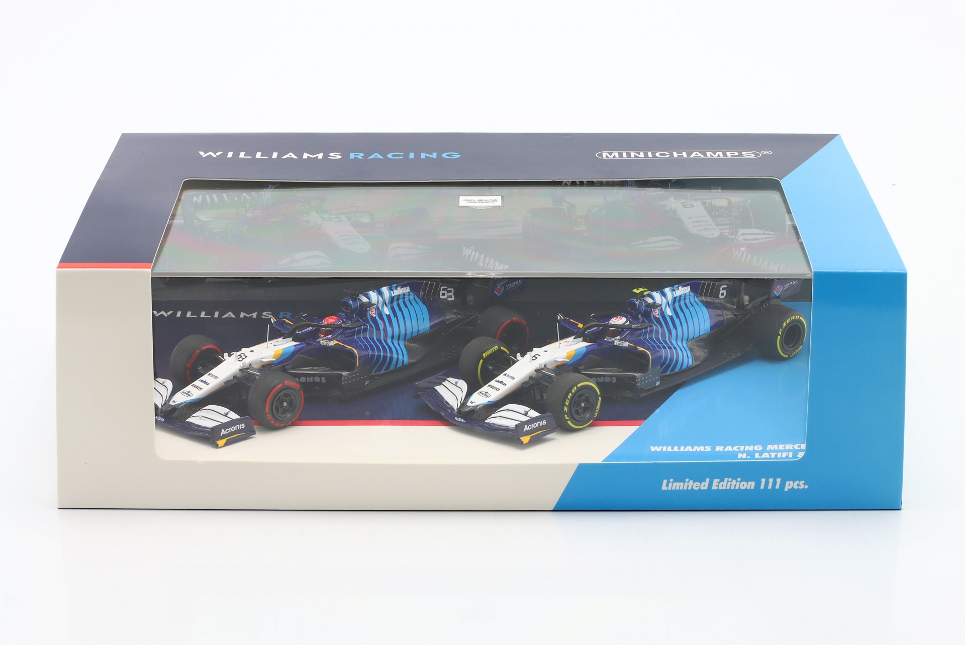 Russell #63 & Latifi #6 2-Car Set Williams FW43B Formel 1 2021  