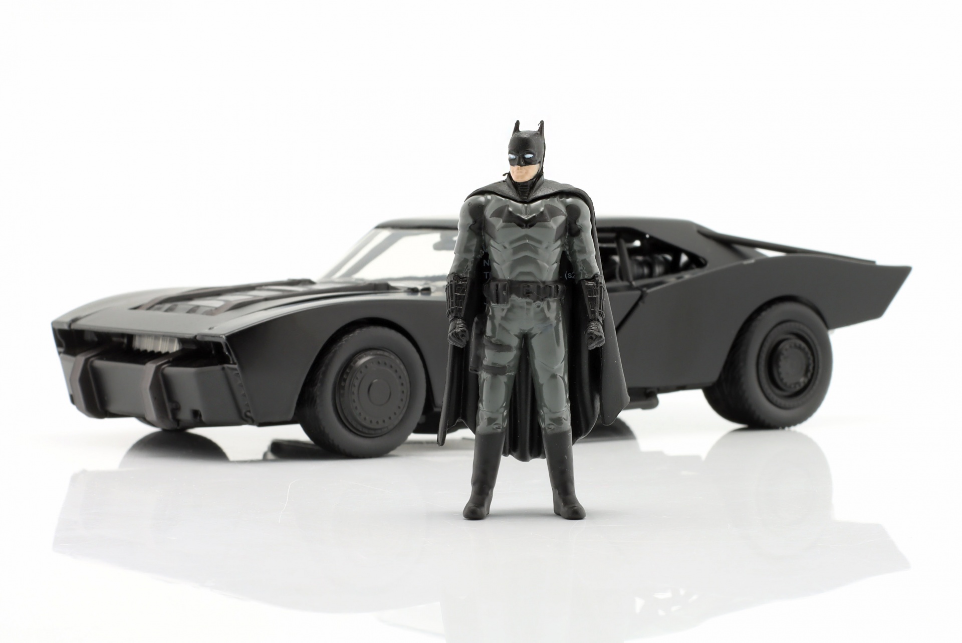 Batmobil mit Batman Figur Film The Batman (2022) schwarz  Jada Toys