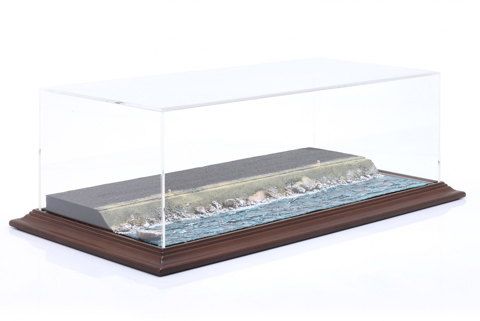 Hochwertige Acryl Vitrine mit Diorama-Bodenplatte Murefte - Sea Side  