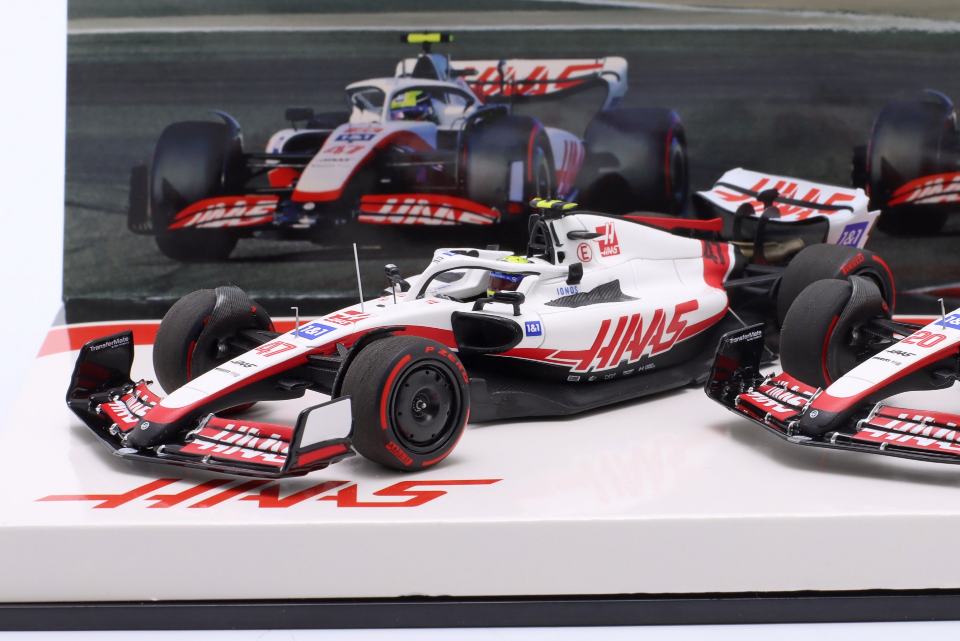 2-Car Set Schumacher #47 & Magnussen #20 Bahrain GP Formel 1 2022  