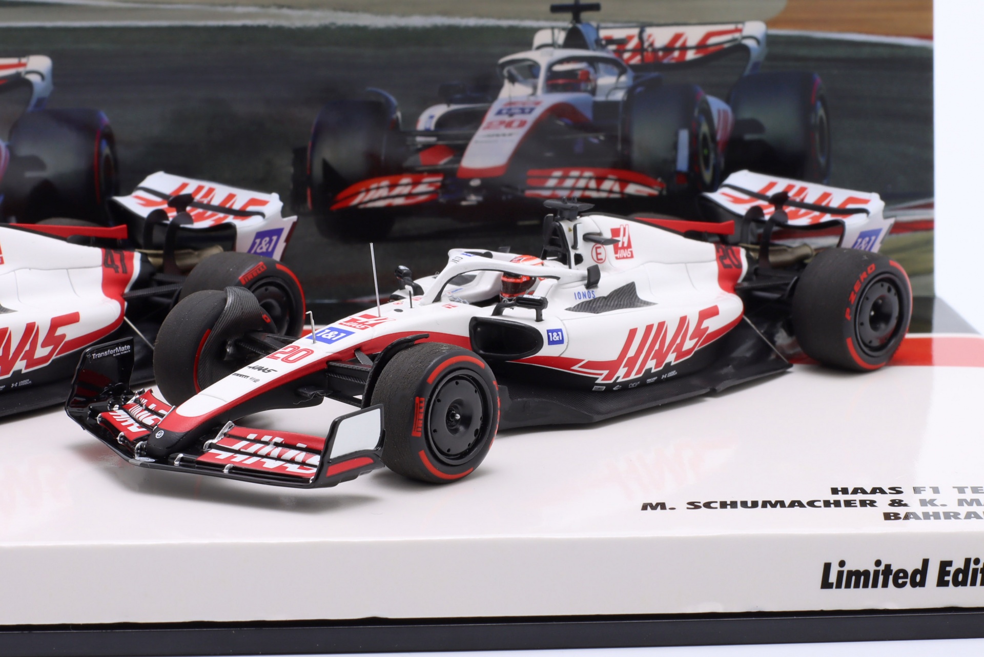 2-Car Set Schumacher #47 & Magnussen #20 Bahrain GP Formel 1 2022  