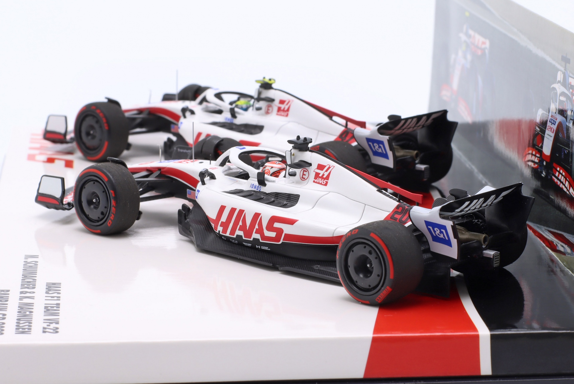 2-Car Set Schumacher #47 & Magnussen #20 Bahrain GP Formel 1 2022  