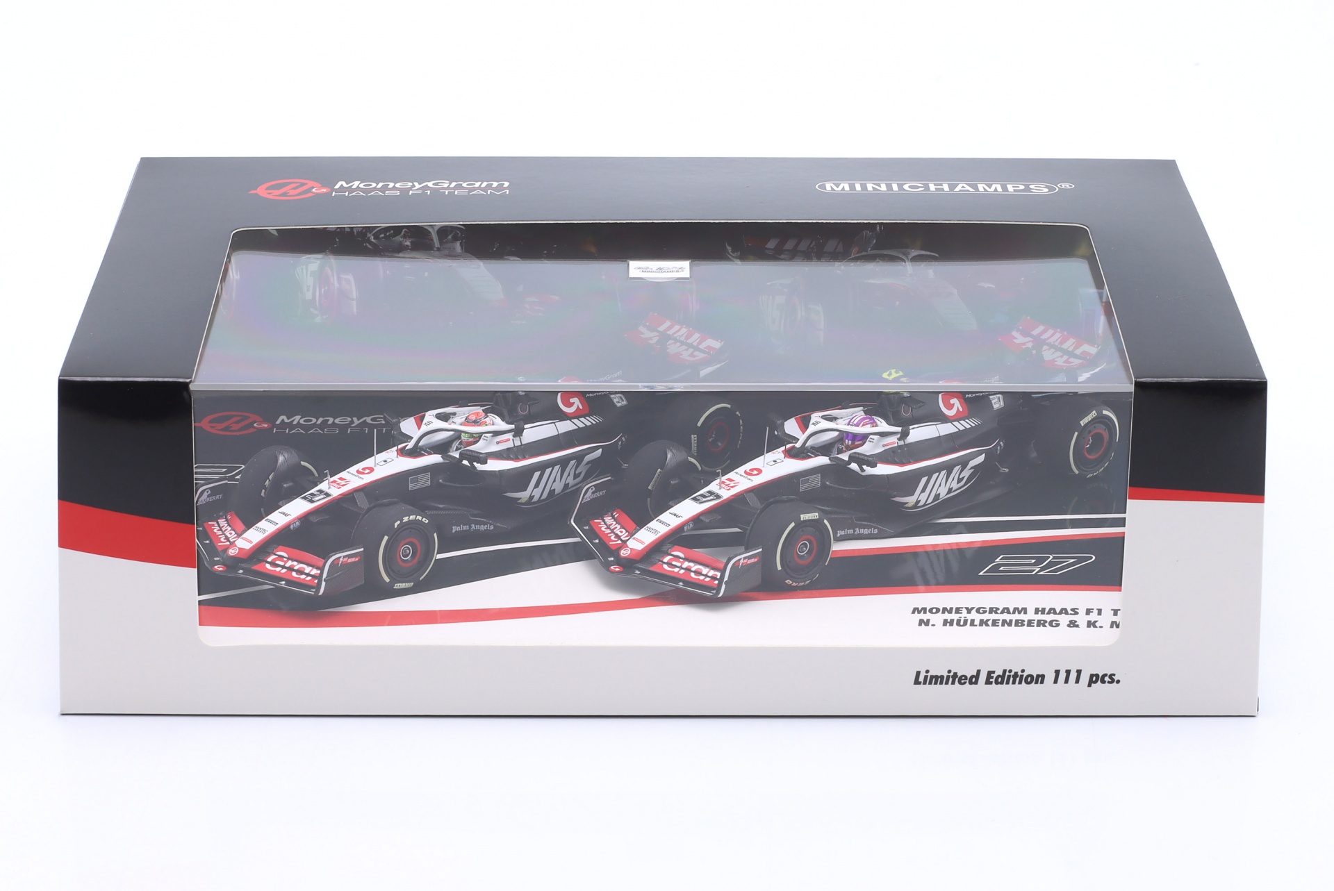 2-Car Set H&uuml;lkenberg #27 & Magnussen #20 Haas F1 Team Formel 1 2023  