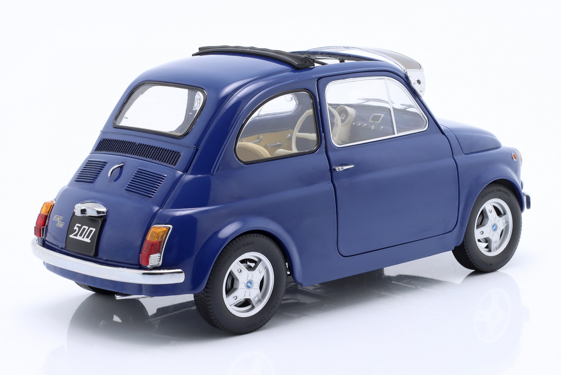 Fiat 500 F Custom mit abnehmbarem Dach Baujahr 1968 blau  