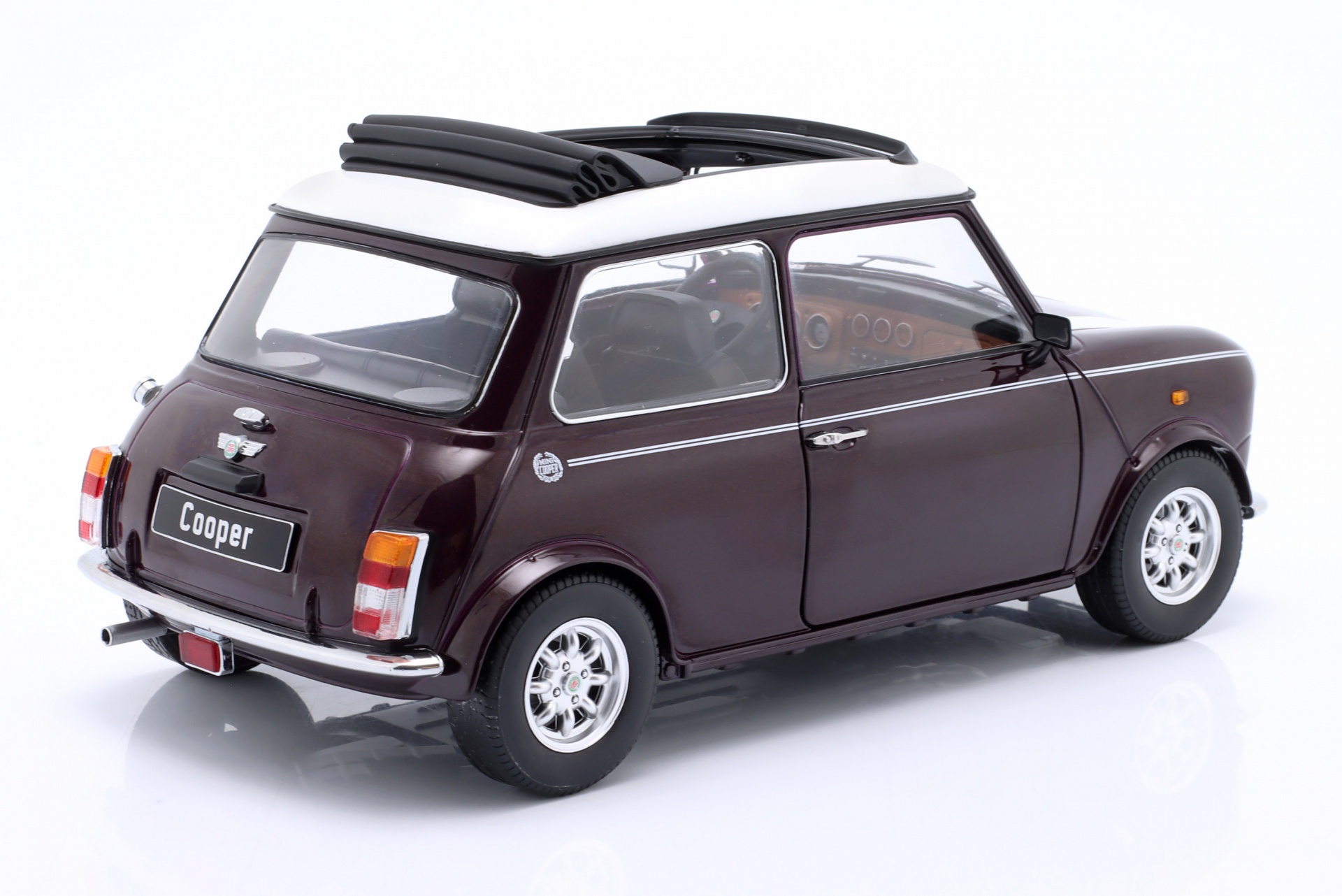 Mini Cooper LHD mit Sonnendach violett metallic / wei&szlig;  