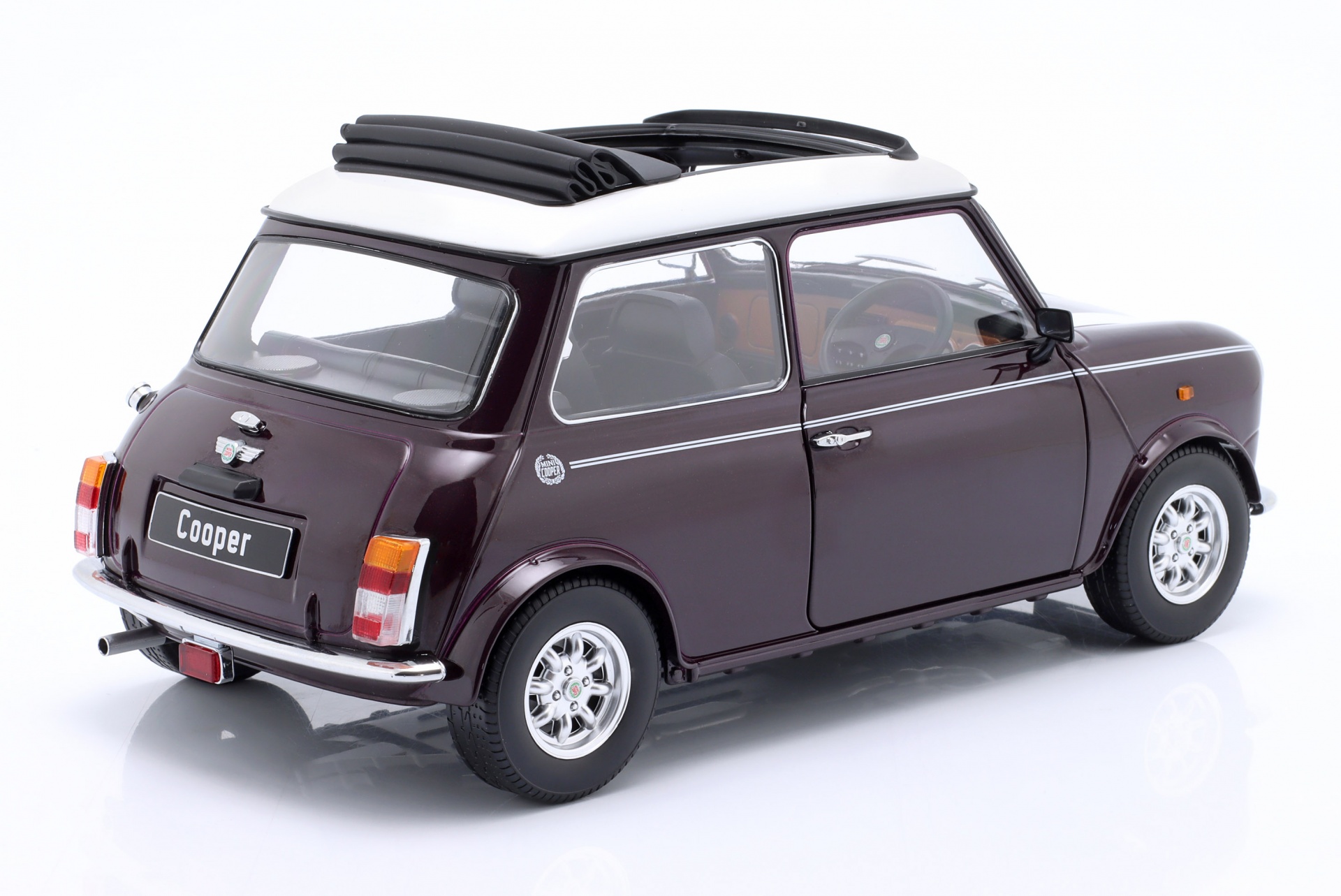 Mini Cooper RHD mit Sonnendach violett metallic / wei&szlig;  