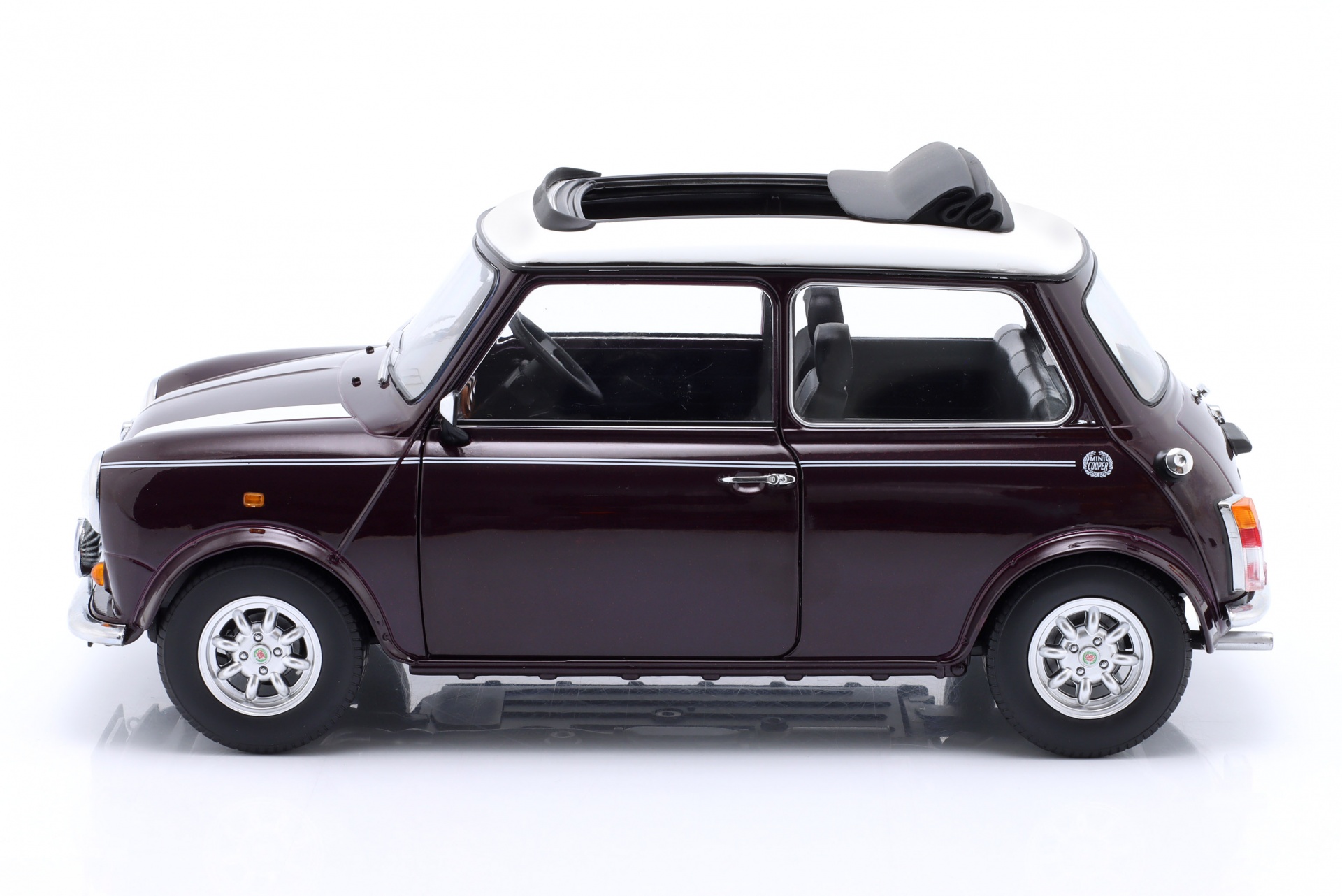 Mini Cooper RHD mit Sonnendach violett metallic / wei&szlig;  
