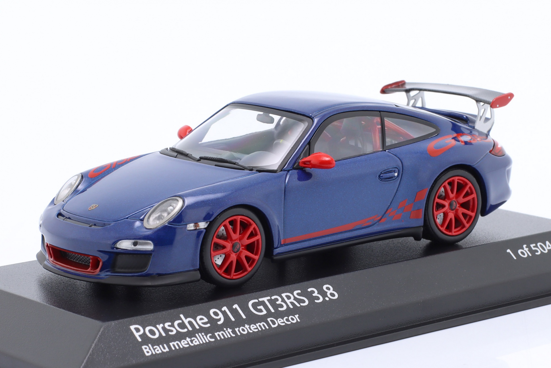 Porsche 911 (997.II) GT3 RS 3.8 Baujahr 2009 blau metallic / rot  
