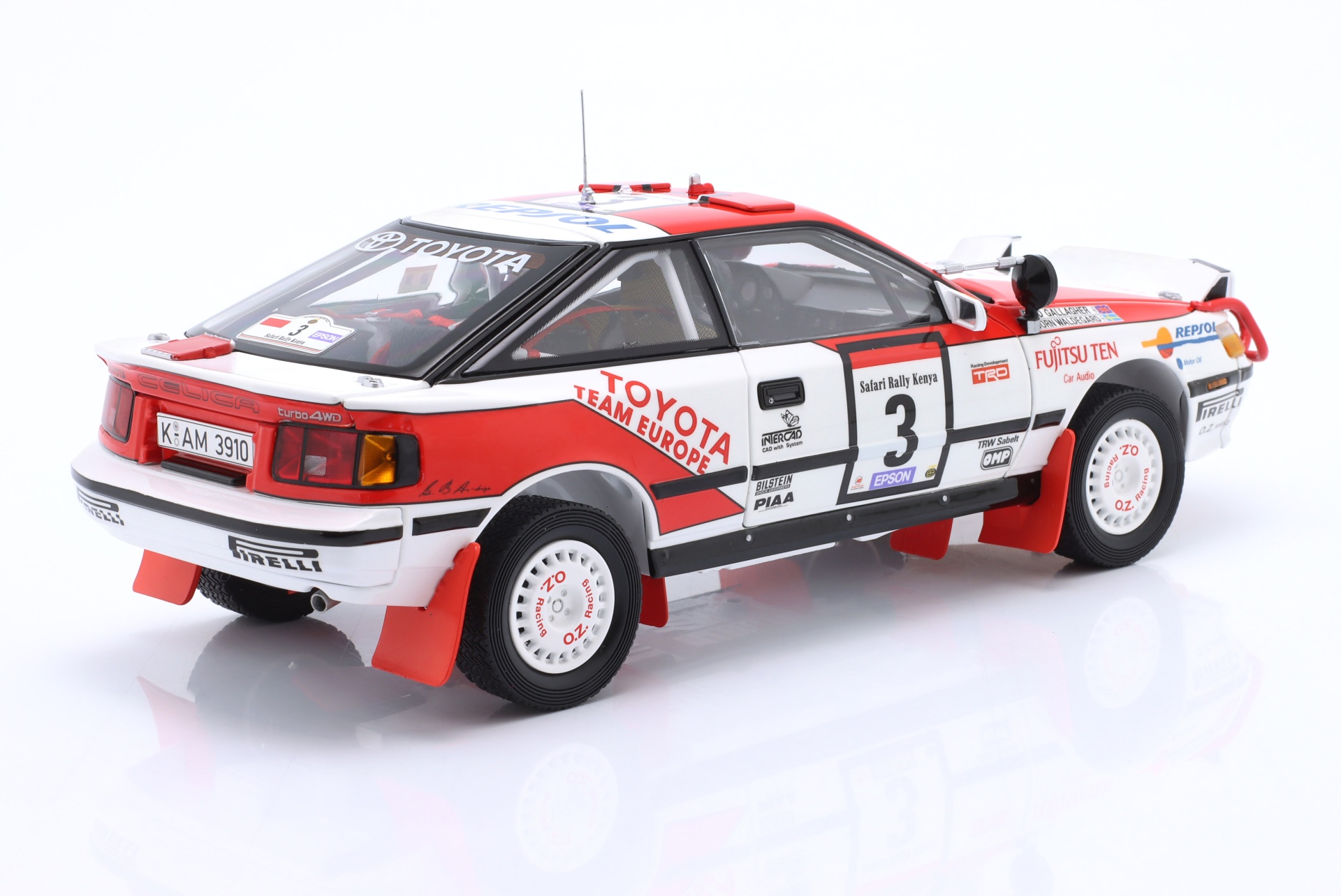 Toyota Celica GT-Four #3 Sieger Rallye Safari 1990 Waldeg&aring;rd, Gallagher  
