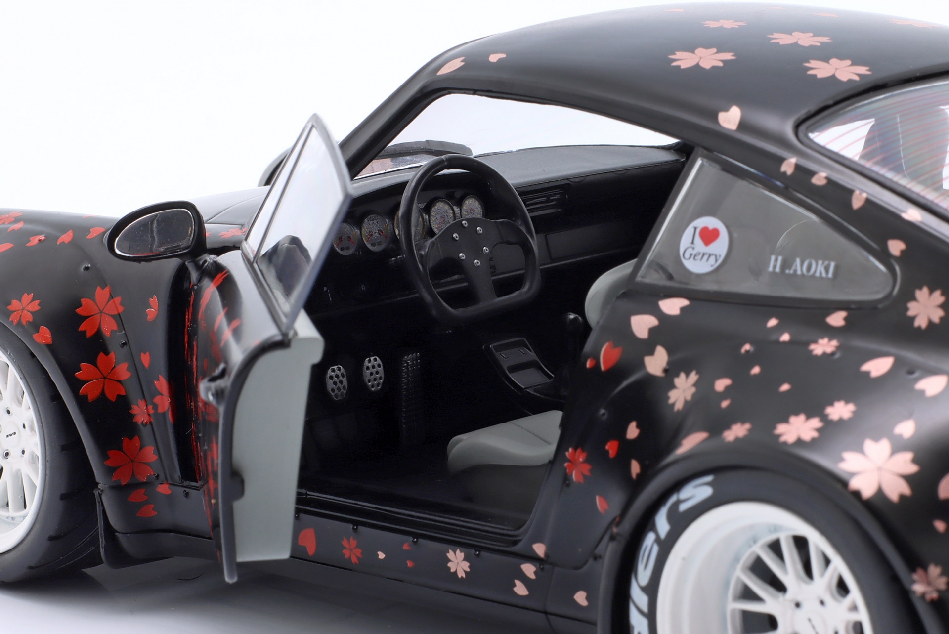 Porsche 911 (964) RWB Rauh-Welt Aoki 2021 schwarz mit Dekor  