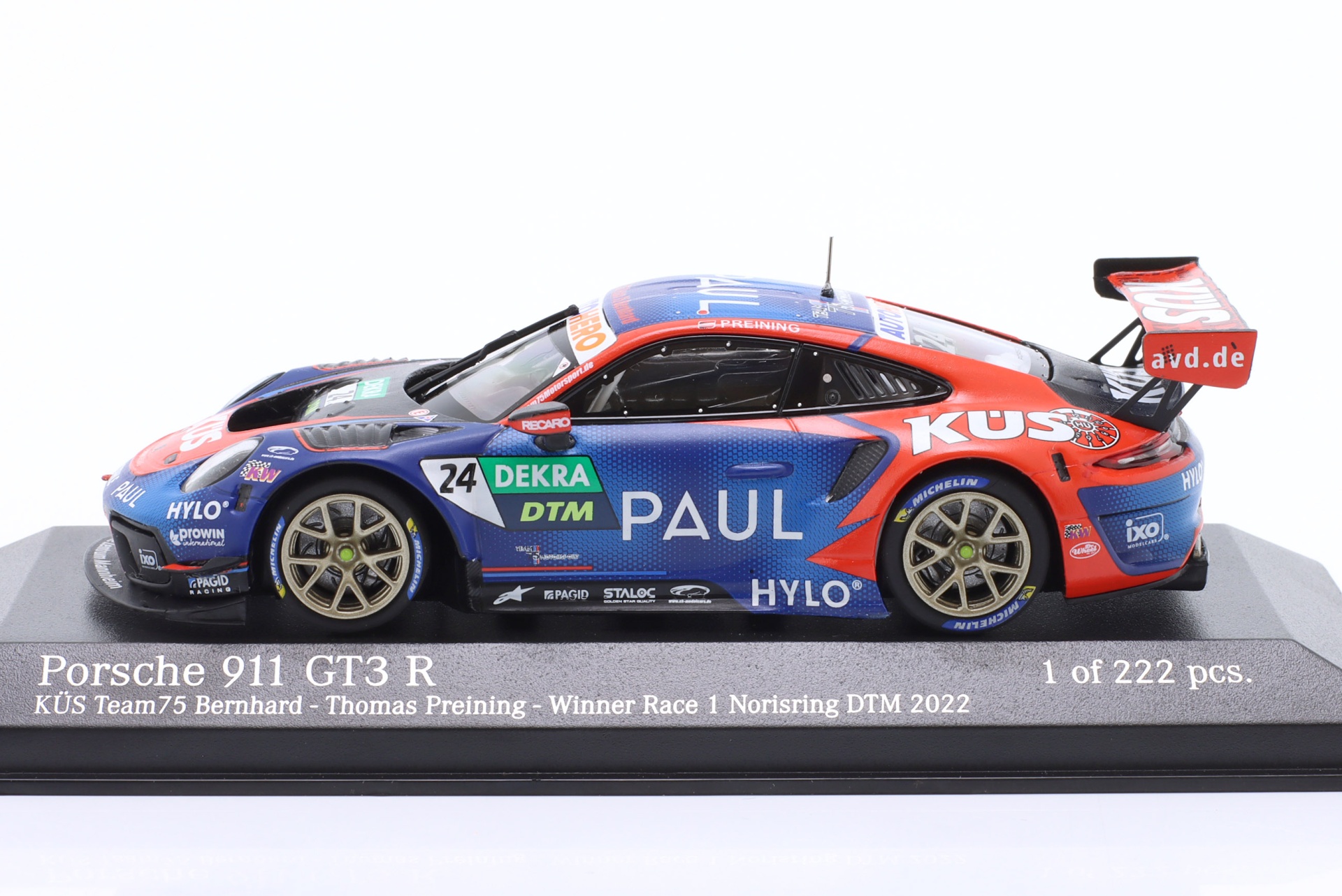 Porsche 911 GT3 R #24 Sieger Norisring DTM 2022 K&Uuml;S Team75 Preining  