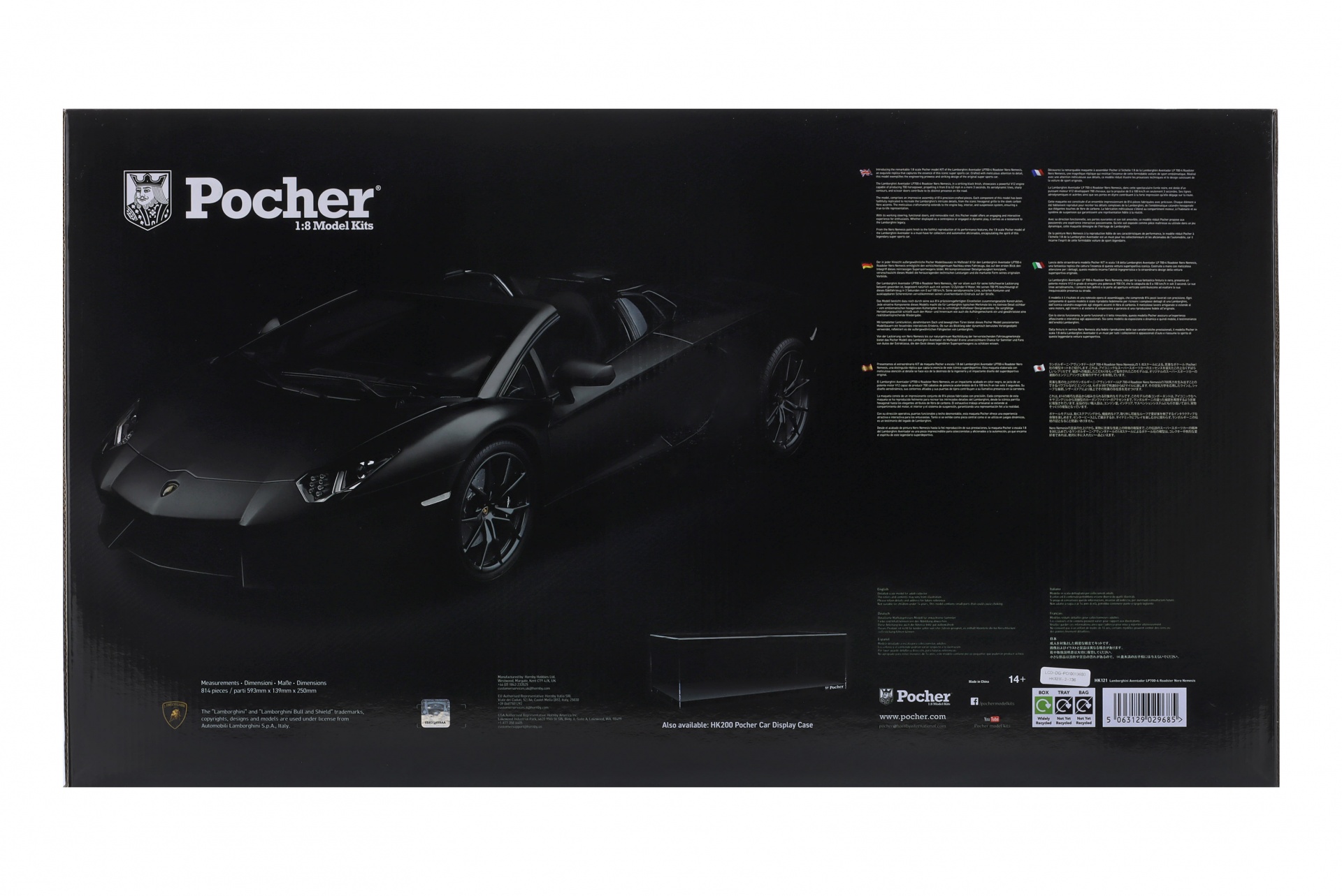 Lamborghini Aventador LP 700-4 Roadster 2013 Bausatz schwarz  