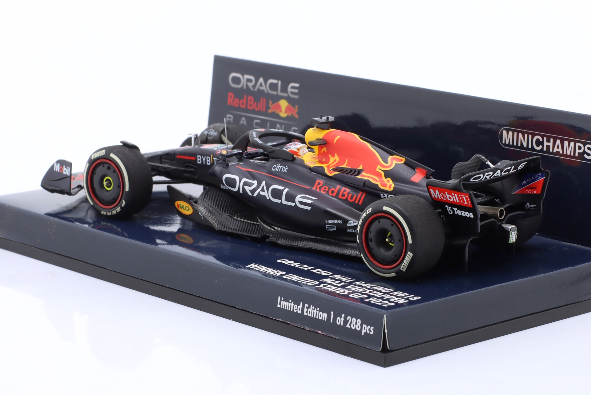 M. Verstappen Red Bull RB18 #1 Sieger USA GP Formel 1 Weltmeister 2022  