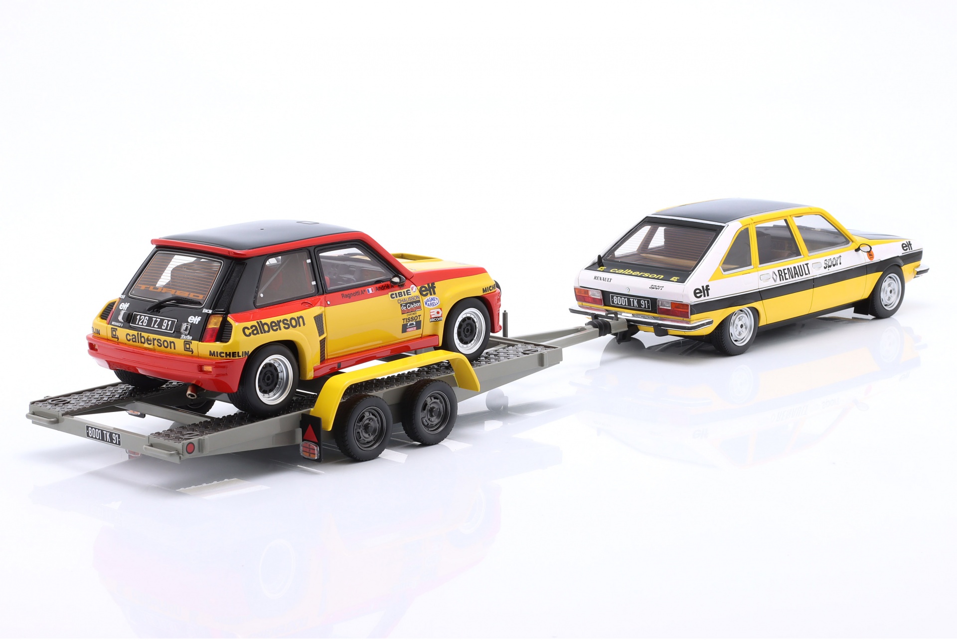 3-Car Rallye Set: Renault R30 & R5 Turbo 1979 mit Anh&auml;nger  OttOmobile