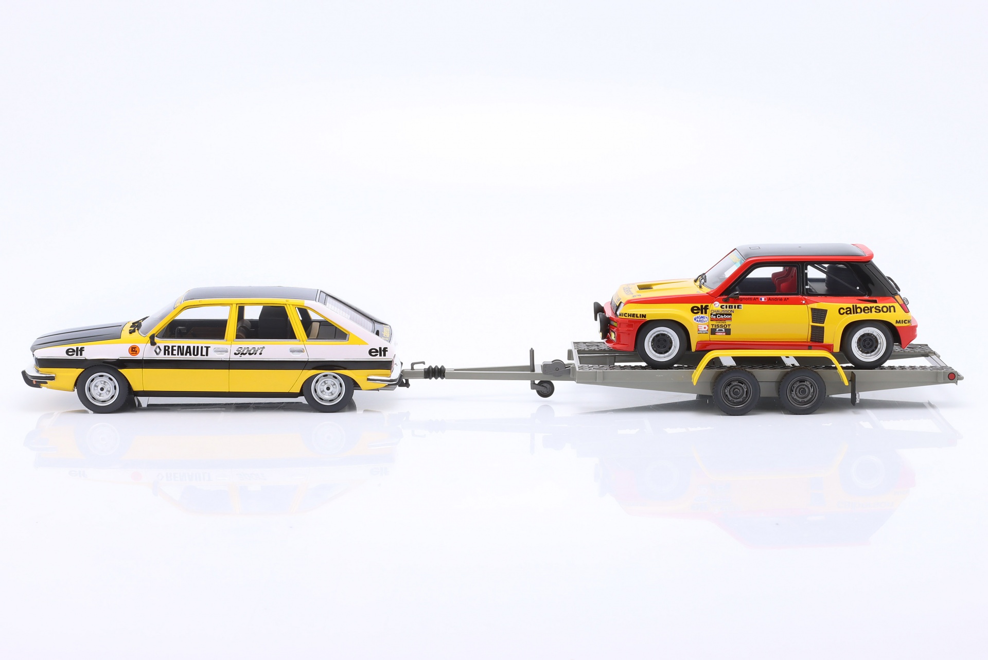 3-Car Rallye Set: Renault R30 & R5 Turbo 1979 mit Anh&auml;nger  OttOmobile