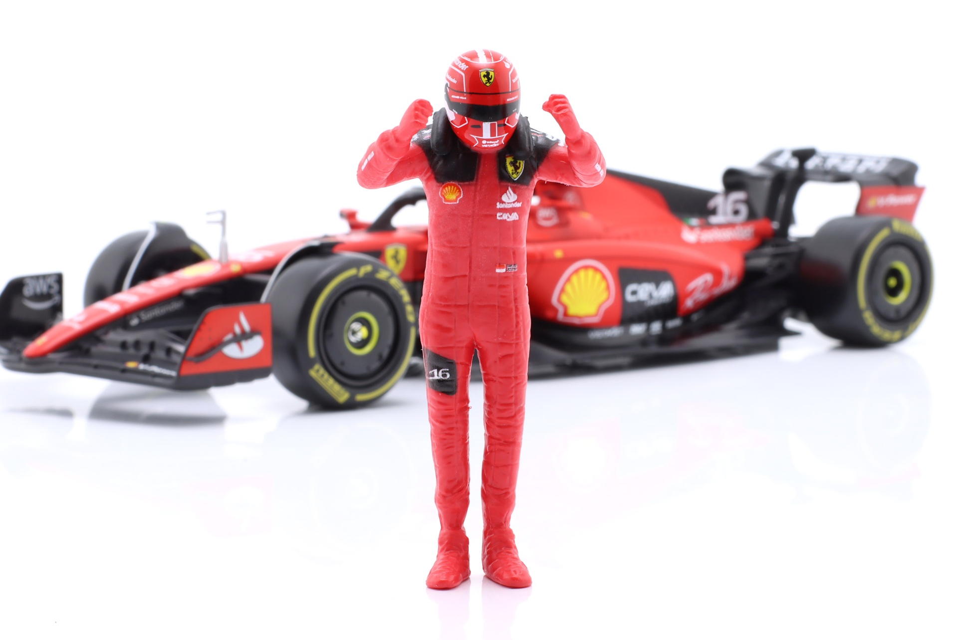 Charles Leclerc Ferrari SF-23 #16 Formel 1 2023 mit Figur  