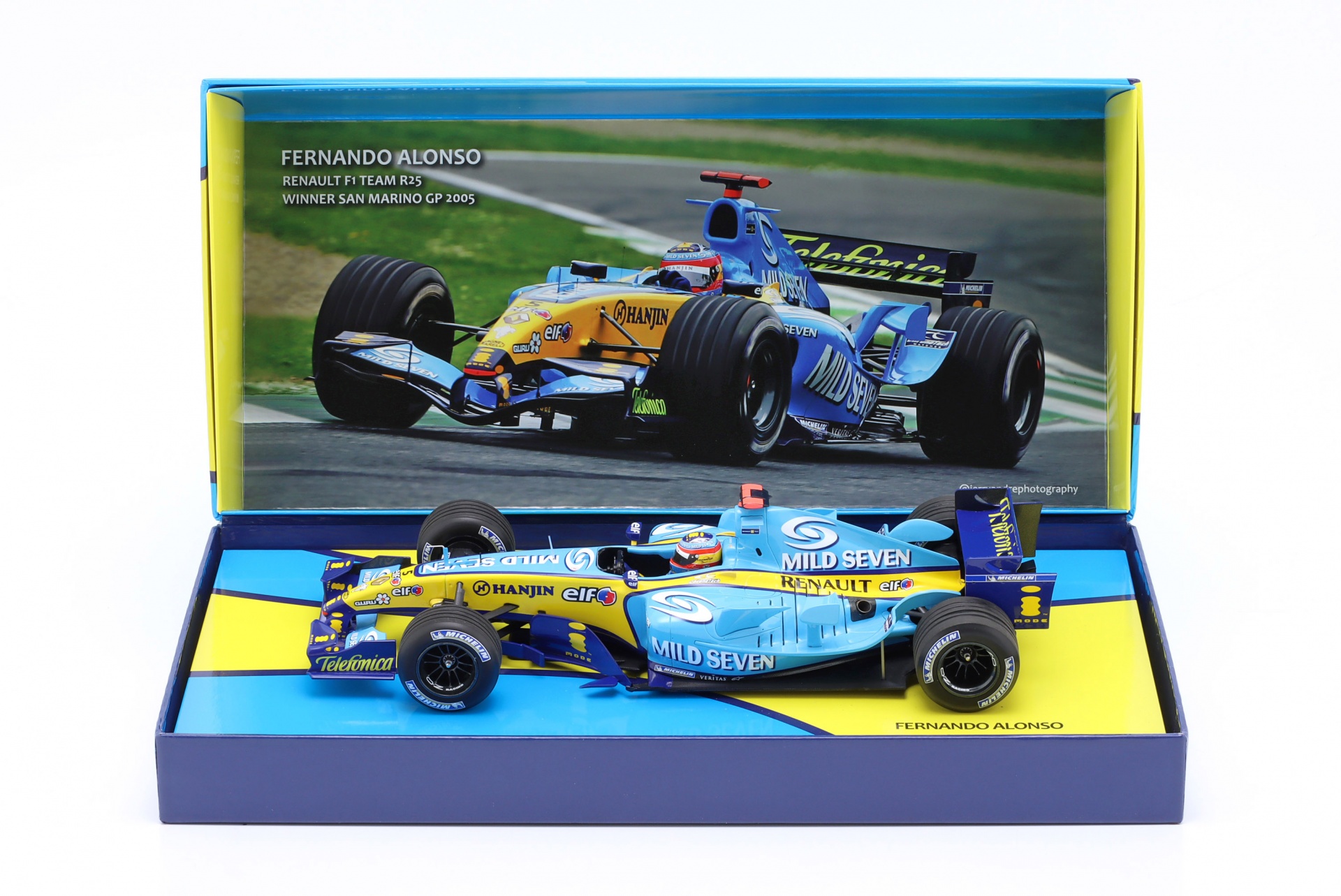 Fernando Alonso Renault R25 #5 Sieger San Marino GP Formel 1 Weltmeister 2005  