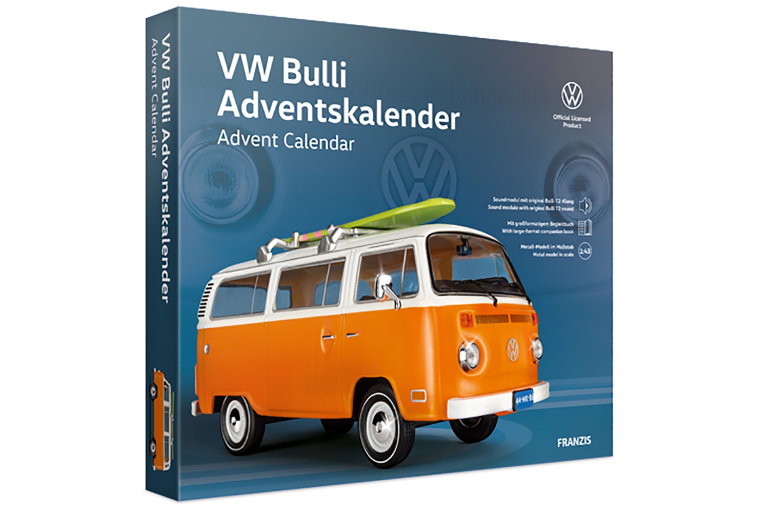 Volkswagen VW Bulli Adventskalender: Volkswagen VW Bulli orange   