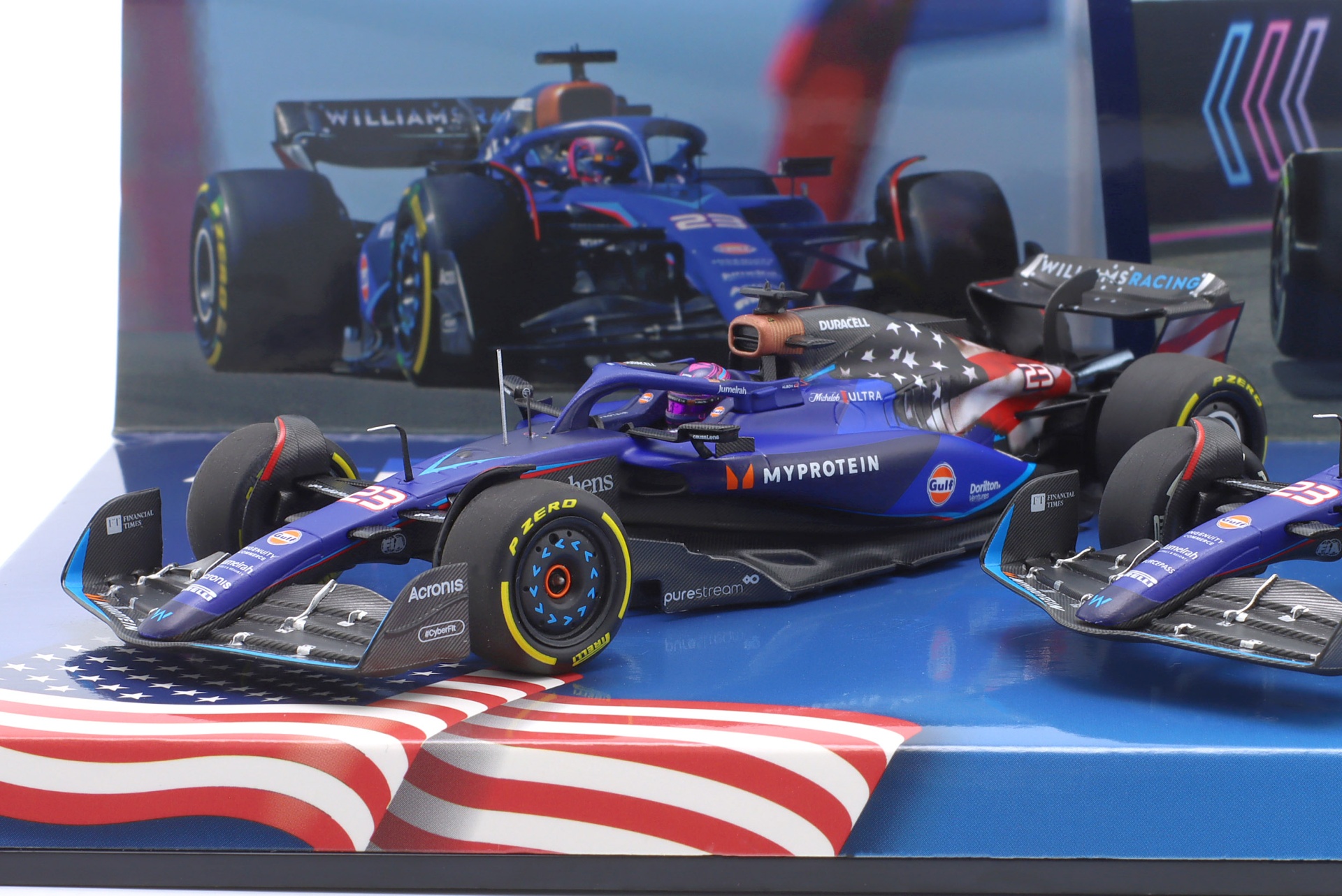 2-Car Set Alex Albon #23 Las Vegas & Austin GP Formel 1 2023  