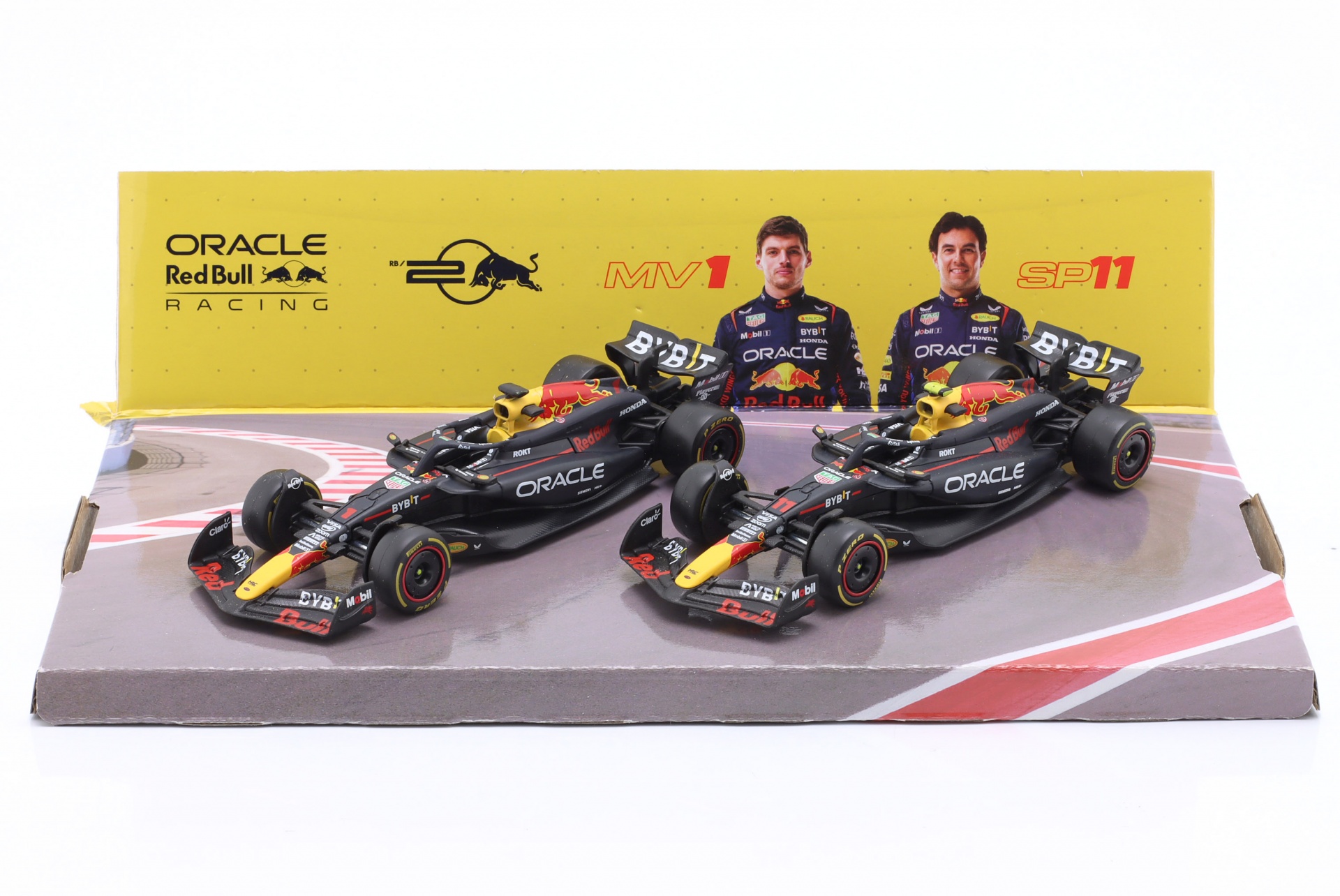 2-Car Set Verstappen #1 & Perez #11 Formel 1 Weltmeister 2024  