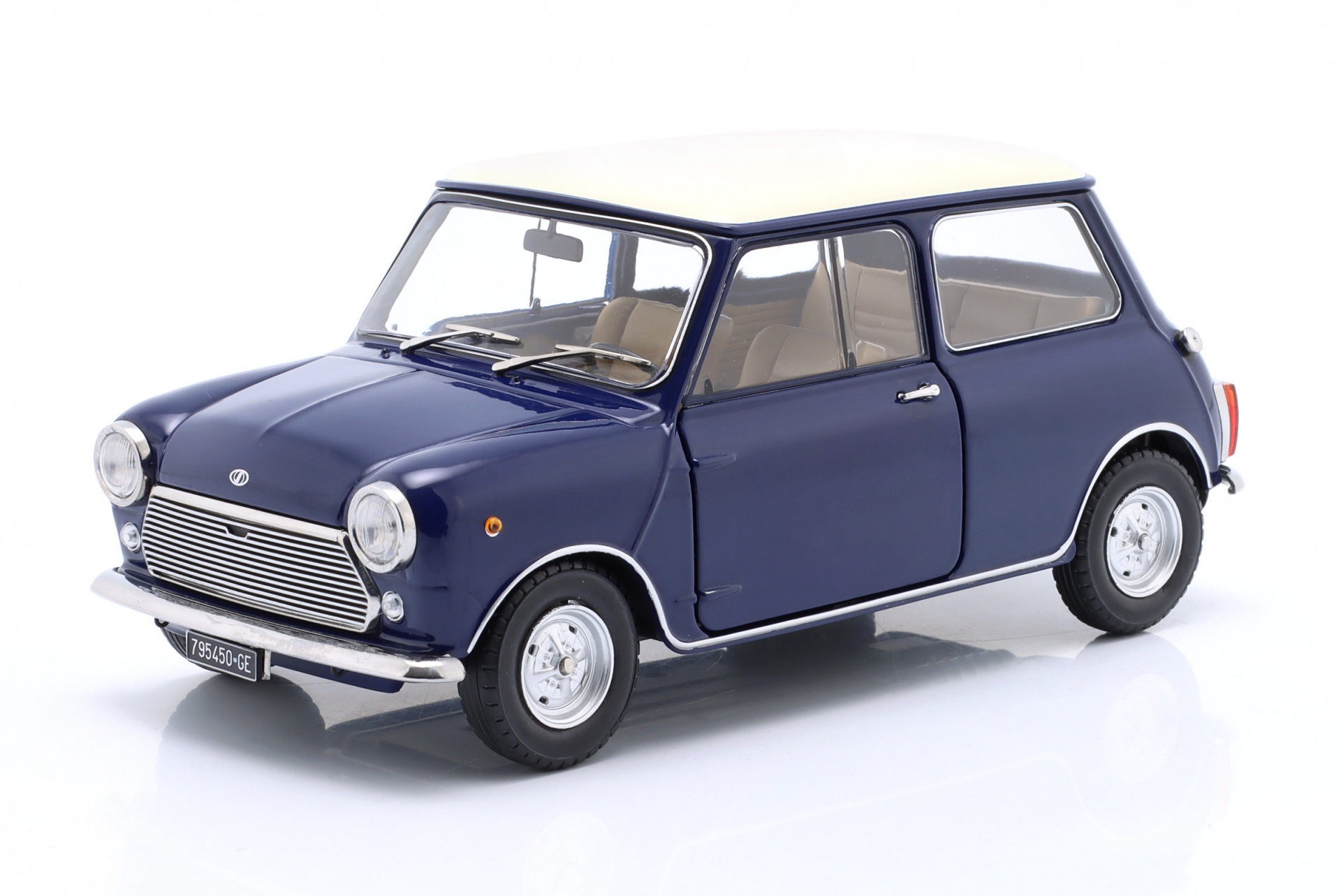 Mini Cooper MK2 Baujahr 1968 blau, beige  