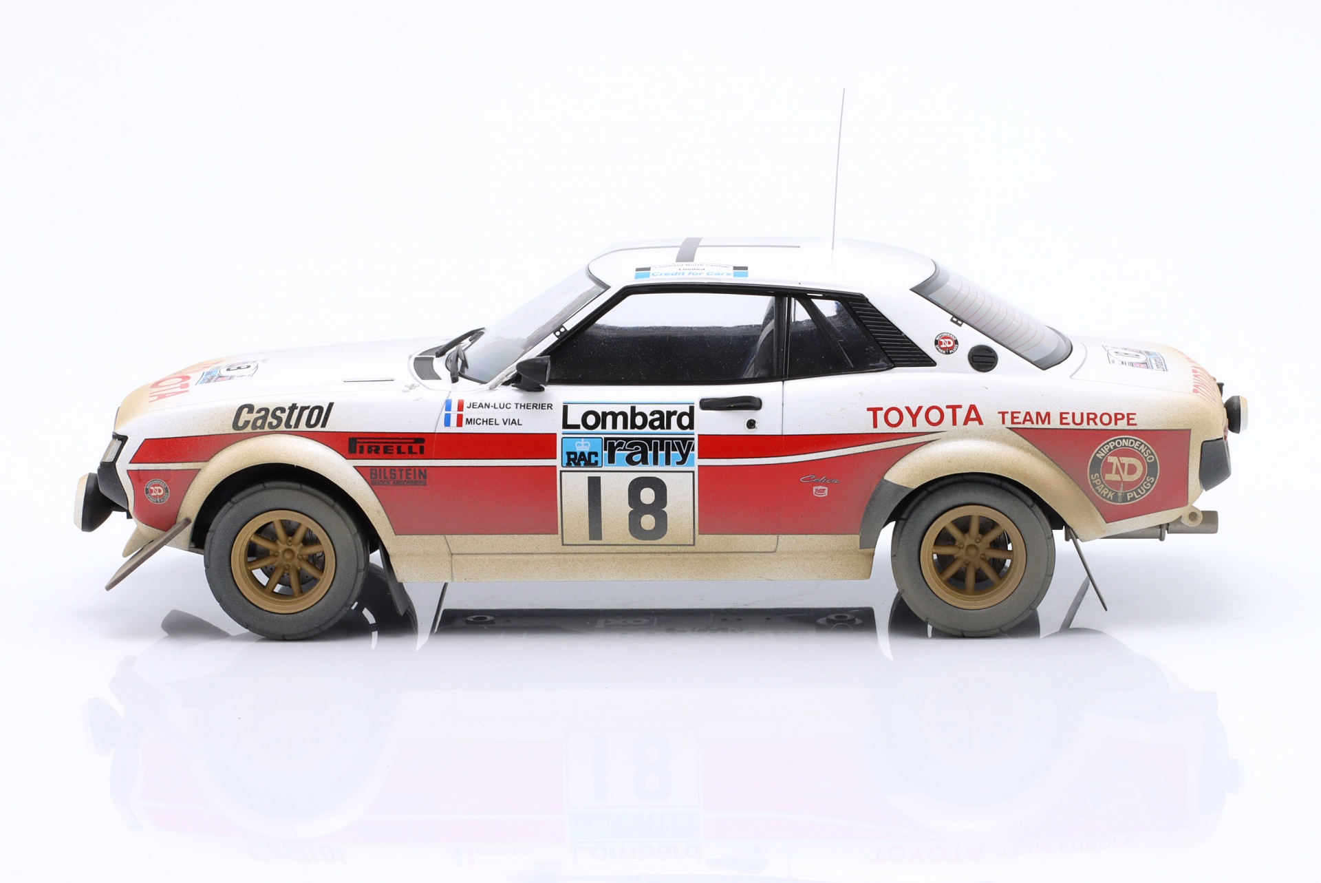 Toyota Celica 2000 GT (RA21) #18 RAC Rallye 1977 Dirty Version Therier, Vial  