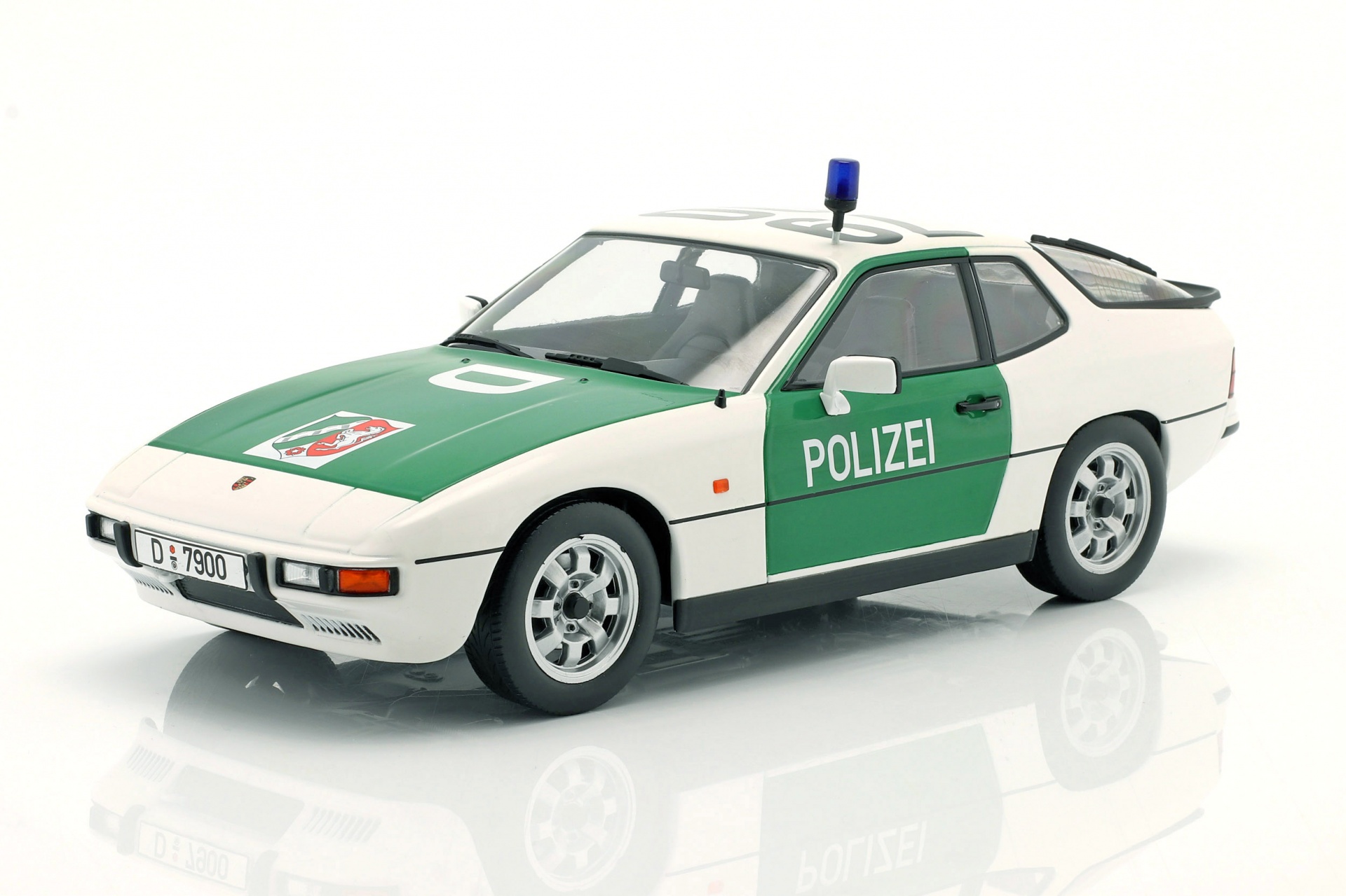 Porsche 924 Autobahnpolizei D&uuml;sseldorf 1985 gr&uuml;n / wei&szlig;  