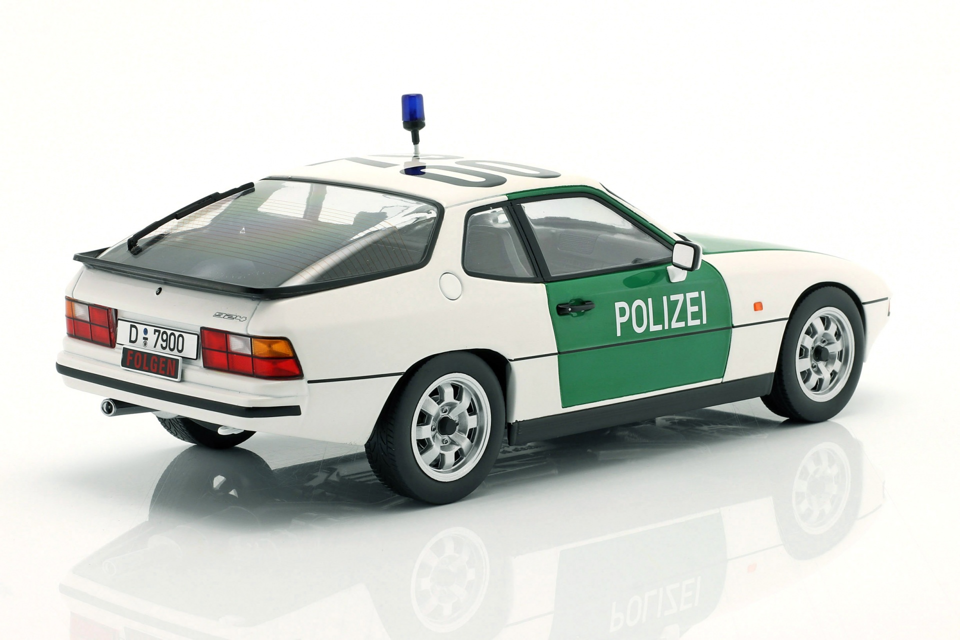Porsche 924 Autobahnpolizei D&uuml;sseldorf 1985 gr&uuml;n / wei&szlig;  