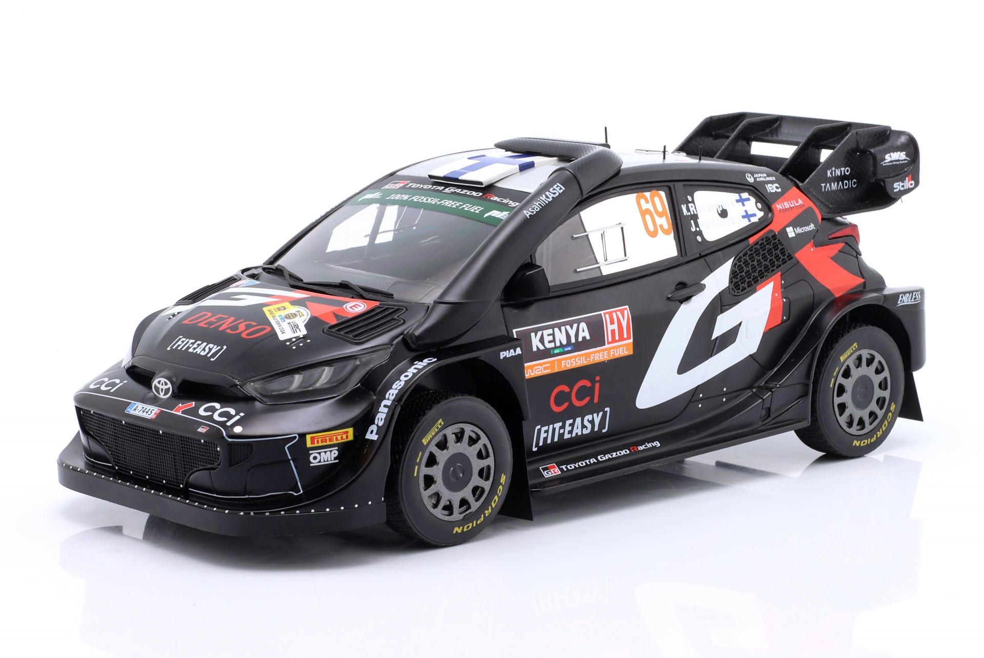 Toyota GR Yaris Rally1 Hybrid #69 Sieger Safari Rallye 2024 Rovanper&auml;, Halttunen  