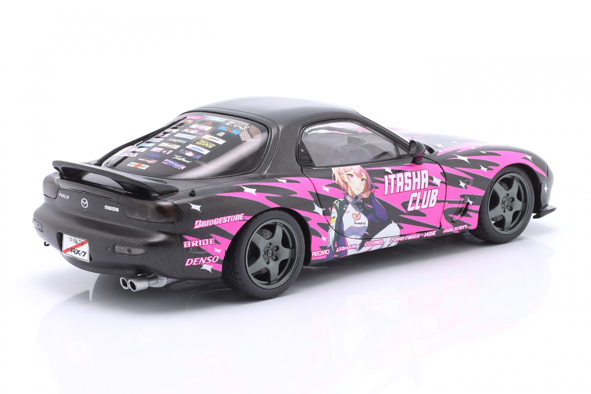 Mazda RX7 (FD3) RS  Works Itasha Club 1999 pink / schwarz  