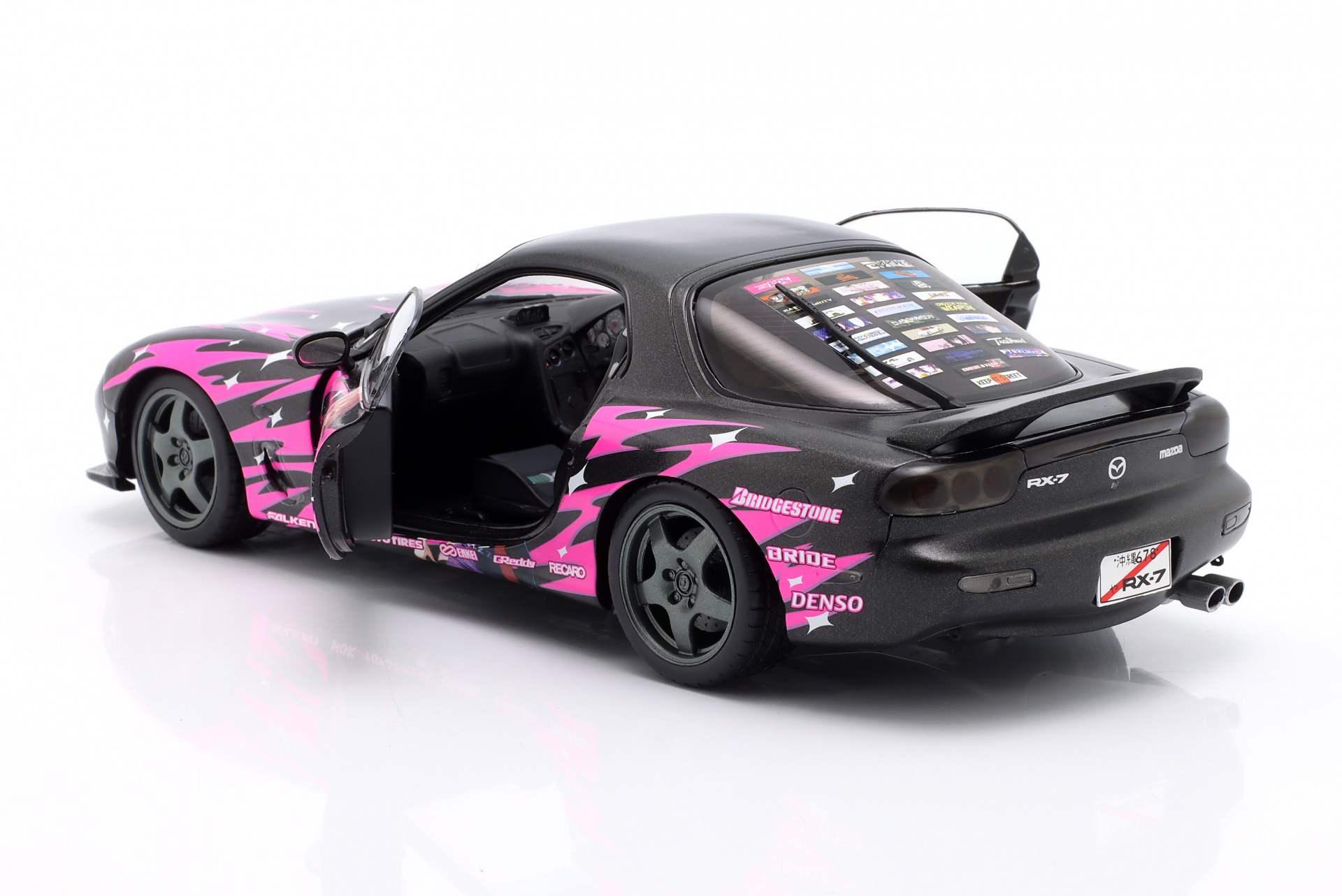 Mazda RX7 (FD3) RS  Works Itasha Club 1999 pink / schwarz  