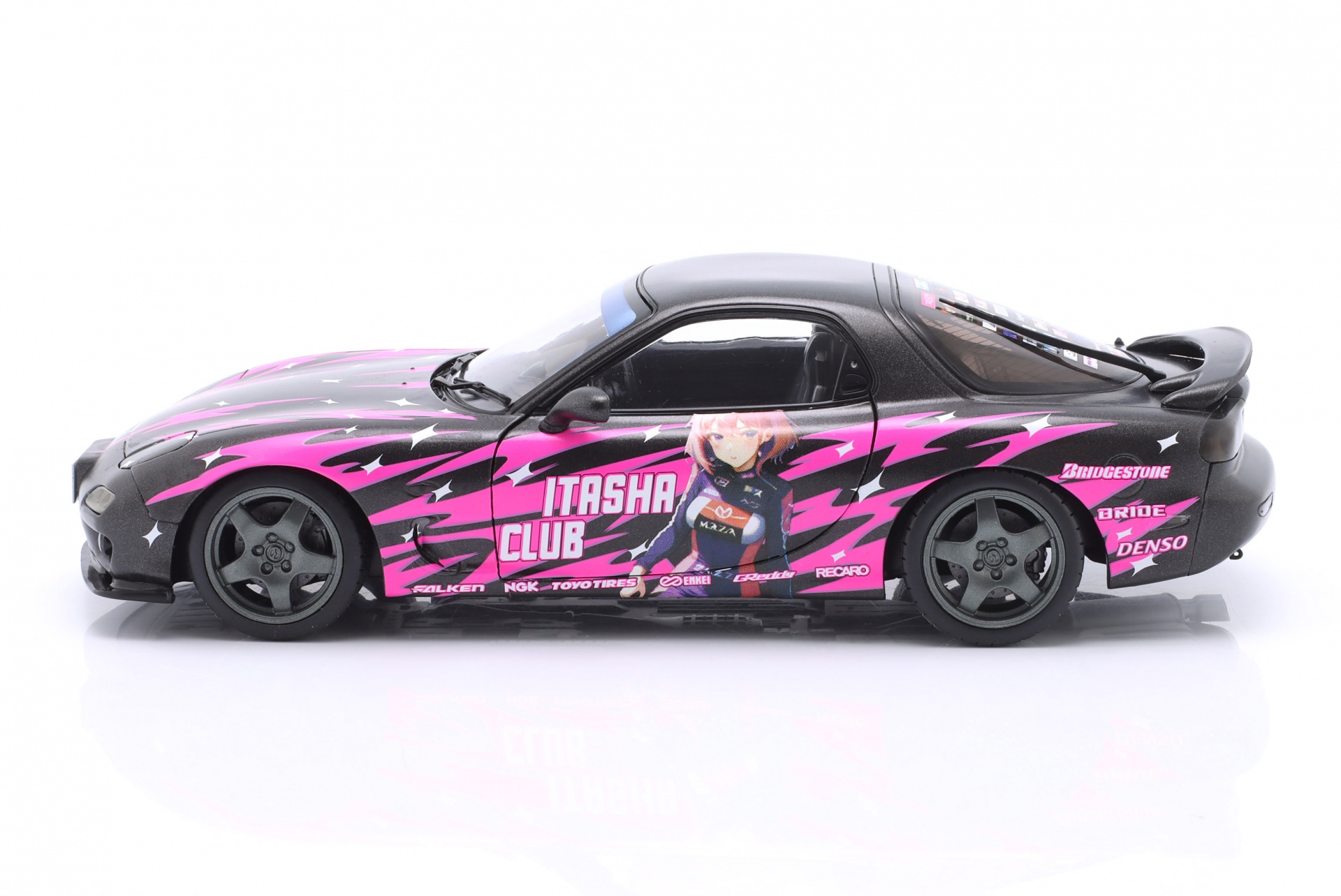 Mazda RX7 (FD3) RS  Works Itasha Club 1999 pink / schwarz  