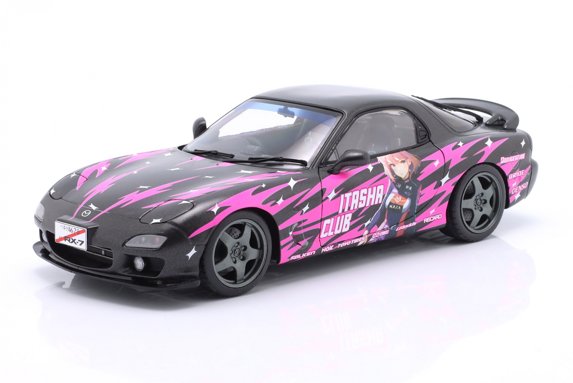 Mazda RX7 (FD3) RS  Works Itasha Club 1999 pink / schwarz  