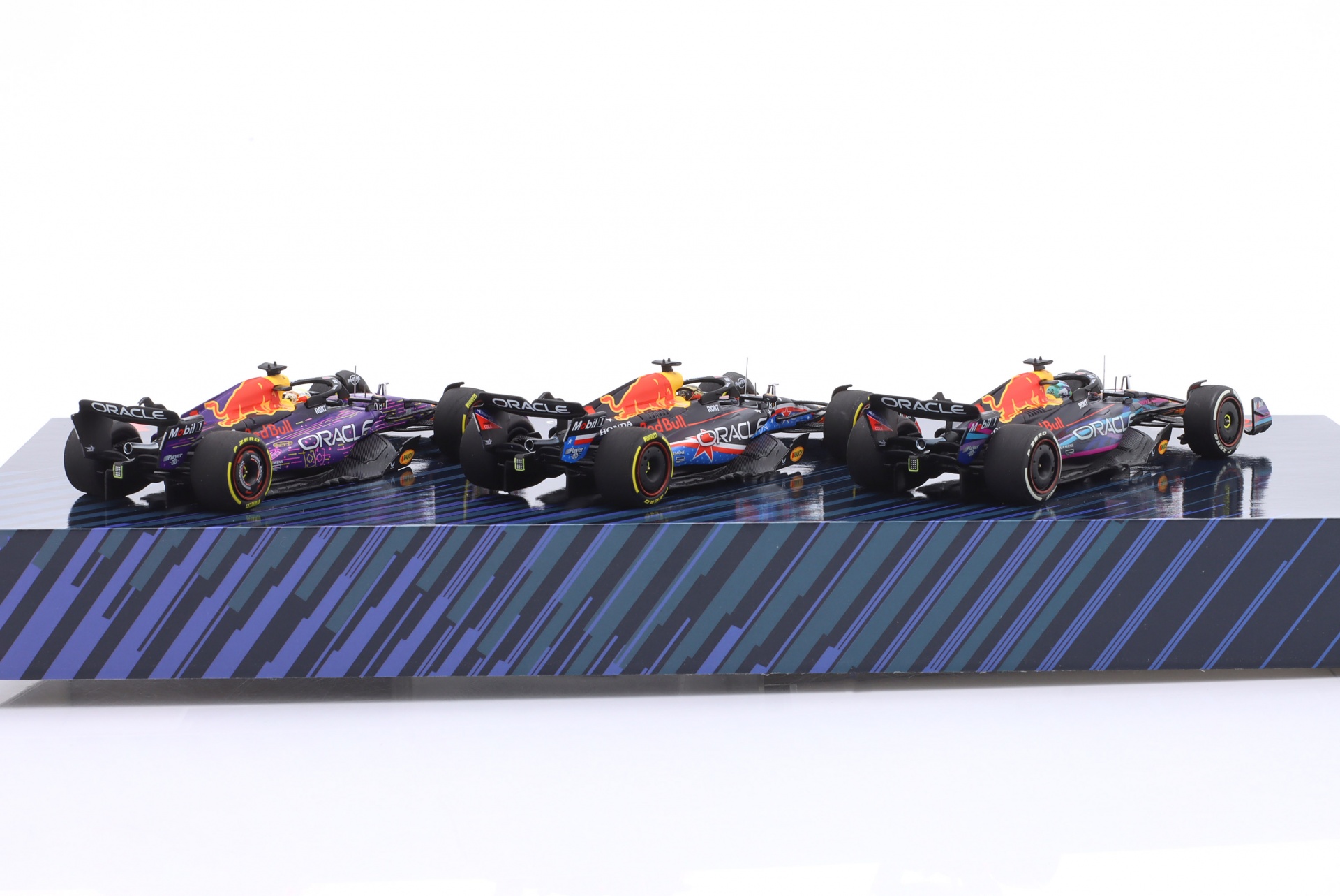 3-Car Set Verstappen Sieger Miami / USA / Las Vegas GP Formel 1 Weltmeister 2023  
