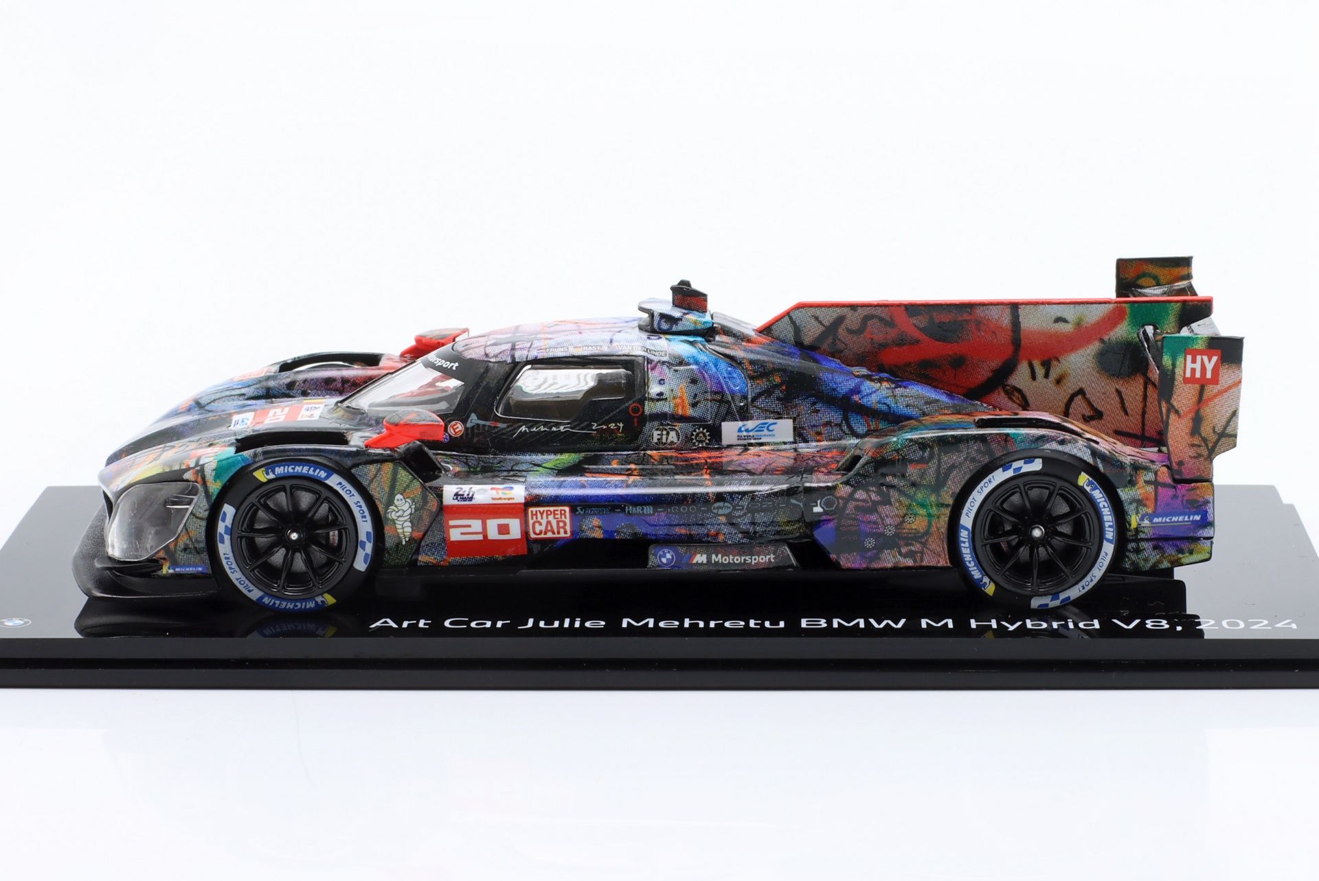 BMW M Hybrid V8 #20 24h LeMans 2024 Art Car Julie Mehretu  