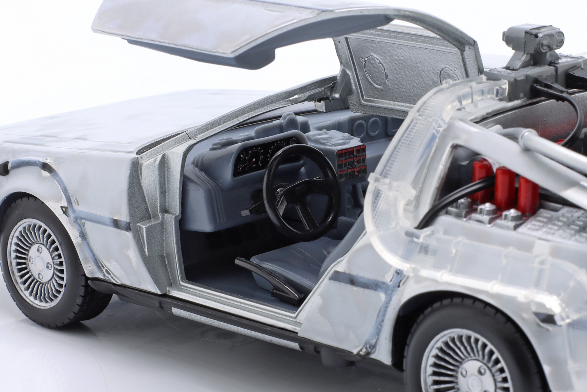 DeLorean Time Machine Frost Edition Back to the Future silbergrau  Jada Toys