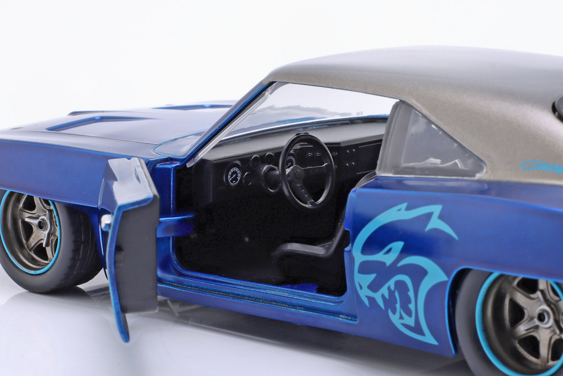 Dodge Charger Widebody Baujahr 1968 blau metallic  Jada Toys