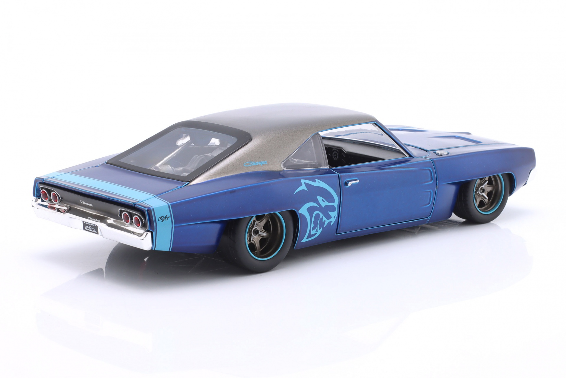 Dodge Charger Widebody Baujahr 1968 blau metallic  Jada Toys