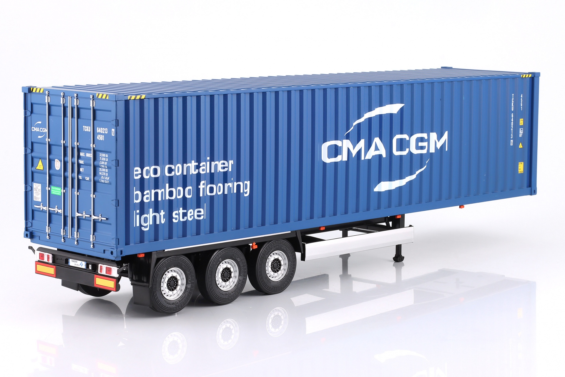 Transport-Trailer / Auflieger mit Container 2024 blau  