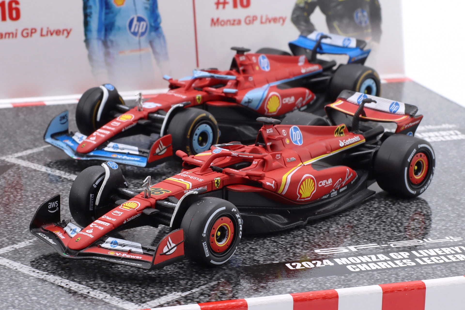 4-Car Set Ferrari Charles Leclerc Formel 1 2023-2024  