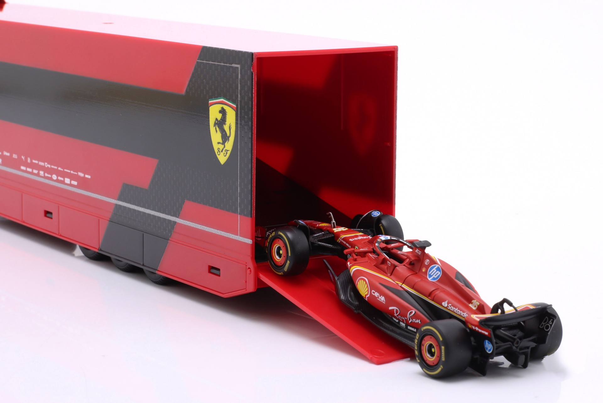 Iveco S-Way 570 Formel 1 Renntransporter mit Ferrari SF-24 #16 Leclerc  