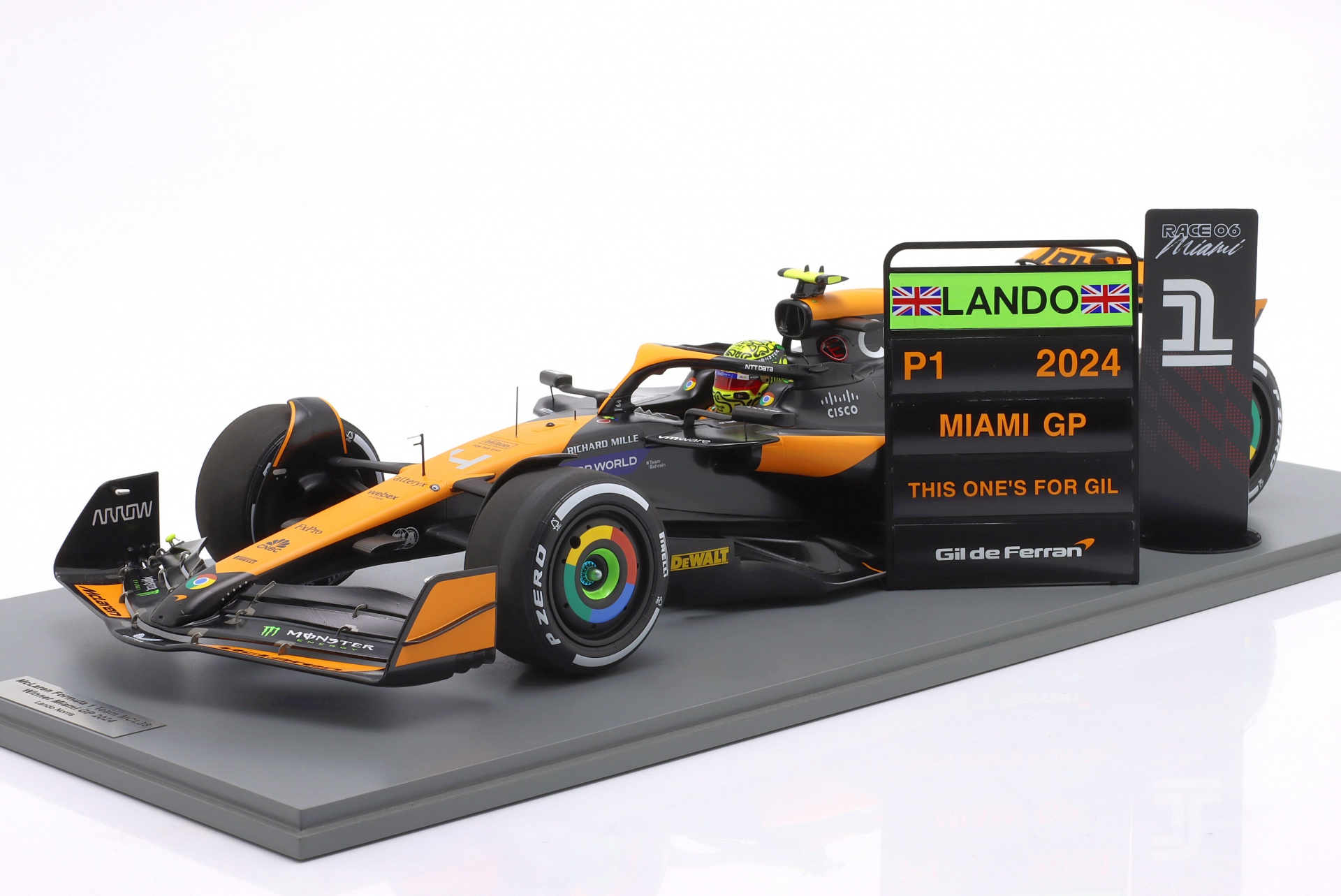 Lando Norris McLaren MCL38 #4 Sieger Miami GP Formel 1 2024  